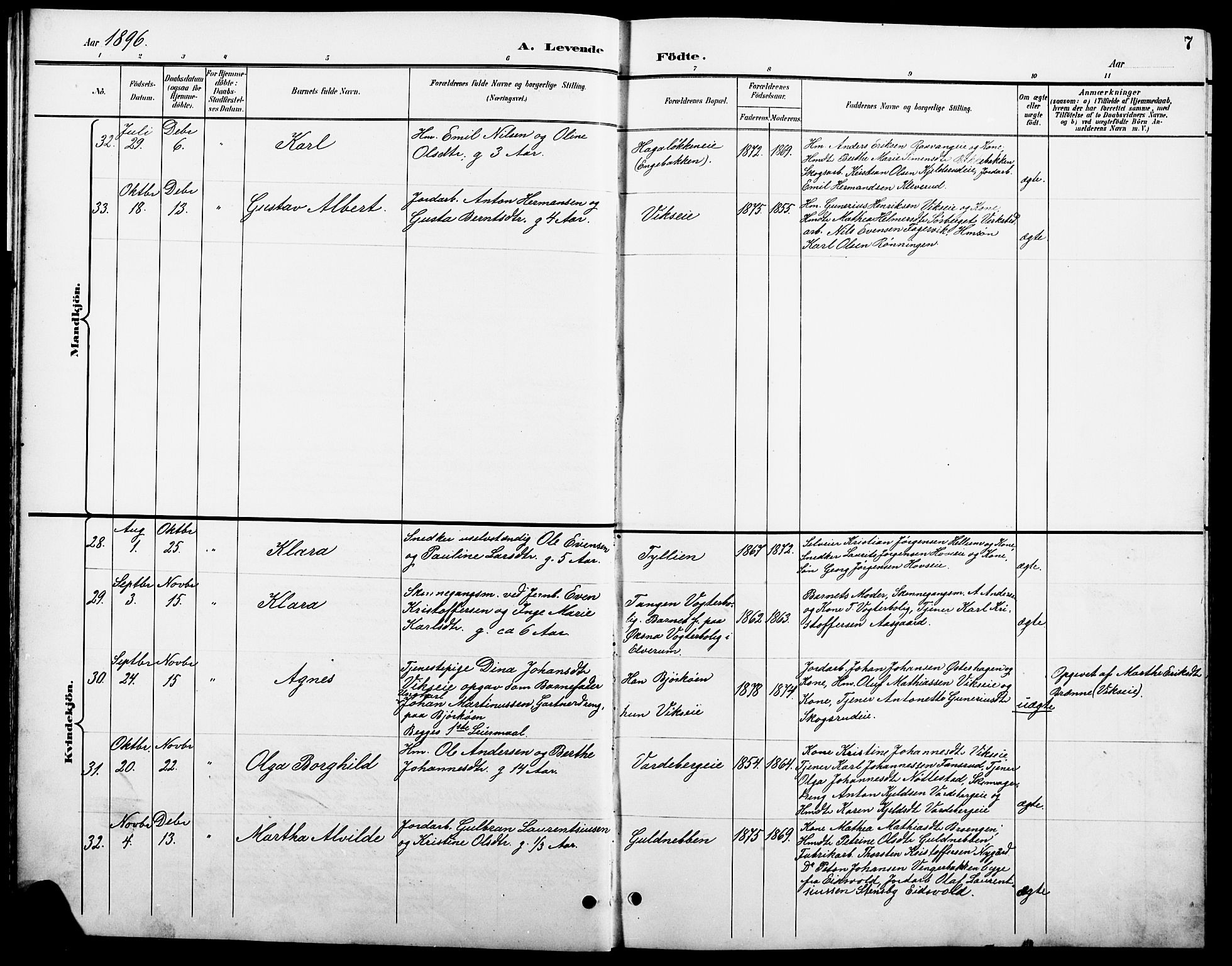 Stange prestekontor, AV/SAH-PREST-002/L/L0011: Parish register (copy) no. 11, 1895-1917, p. 7