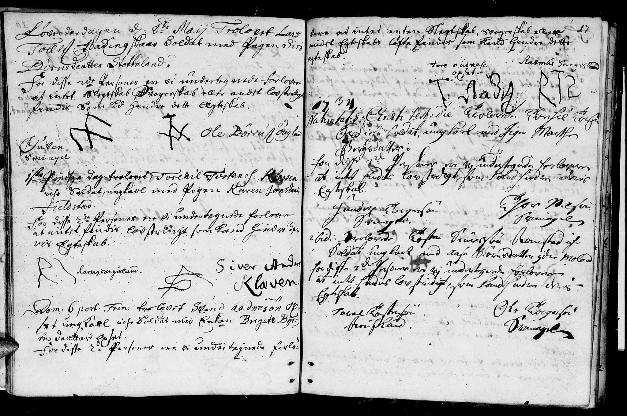 Holum sokneprestkontor, SAK/1111-0022/F/Fa/Fab/L0001: Parish register (official) no. A 1, 1720-1752, p. 17