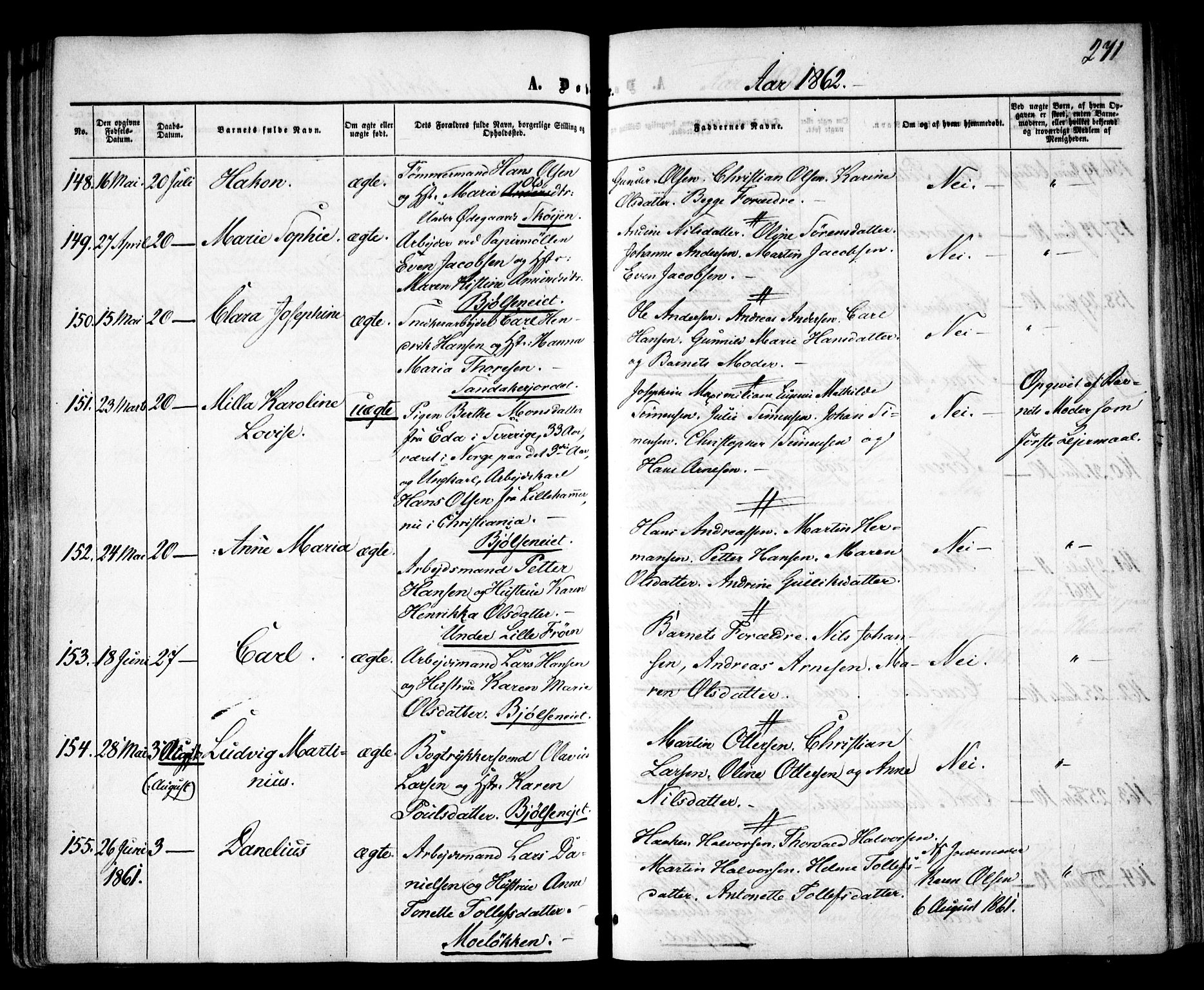 Vestre Aker prestekontor Kirkebøker, SAO/A-10025/F/Fa/L0003: Parish register (official) no. 3, 1857-1868, p. 271