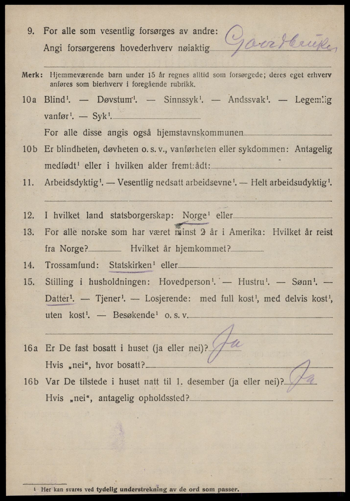 SAT, 1920 census for Vanylven, 1920, p. 4294
