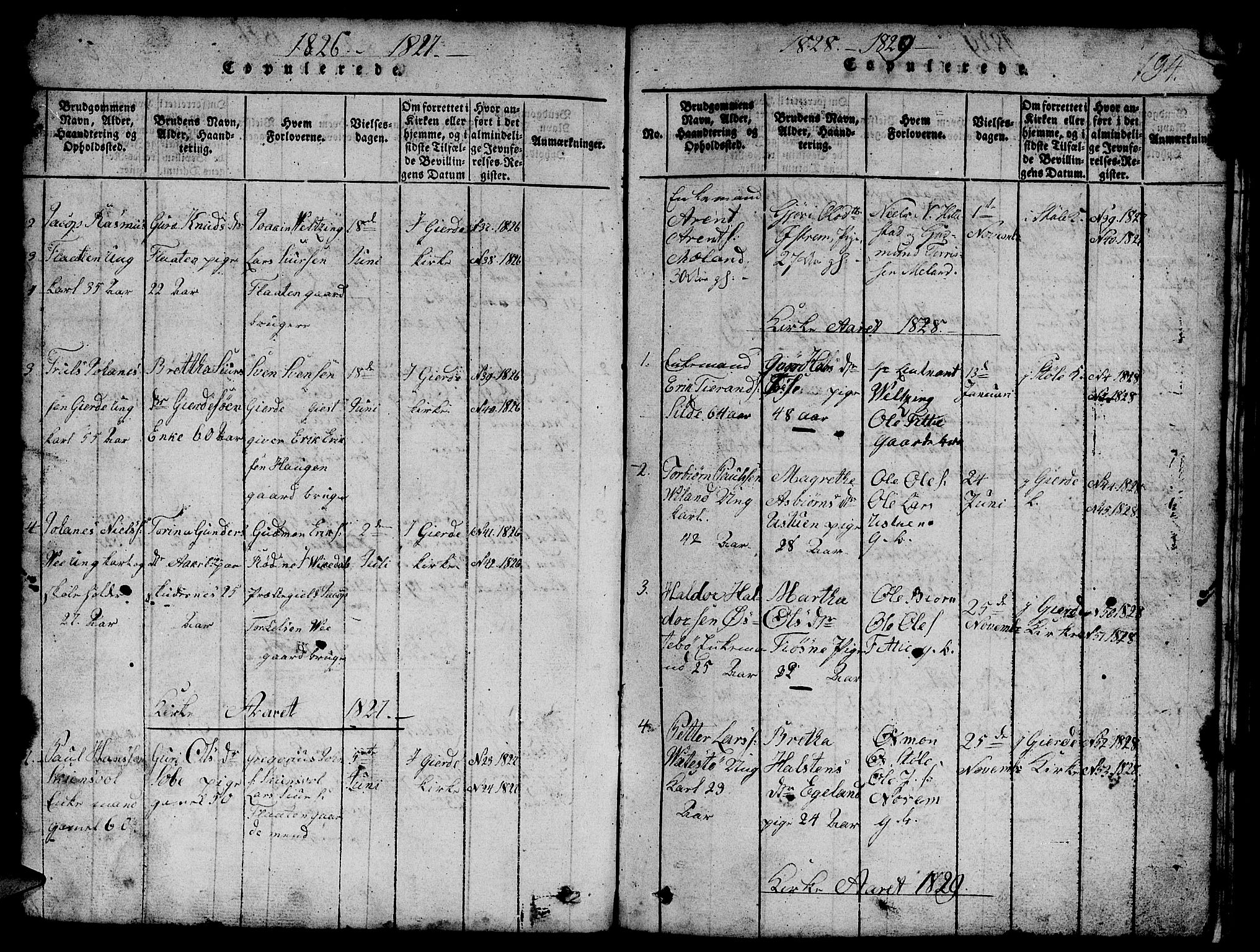 Etne sokneprestembete, SAB/A-75001/H/Hab: Parish register (copy) no. B 1, 1815-1850, p. 194