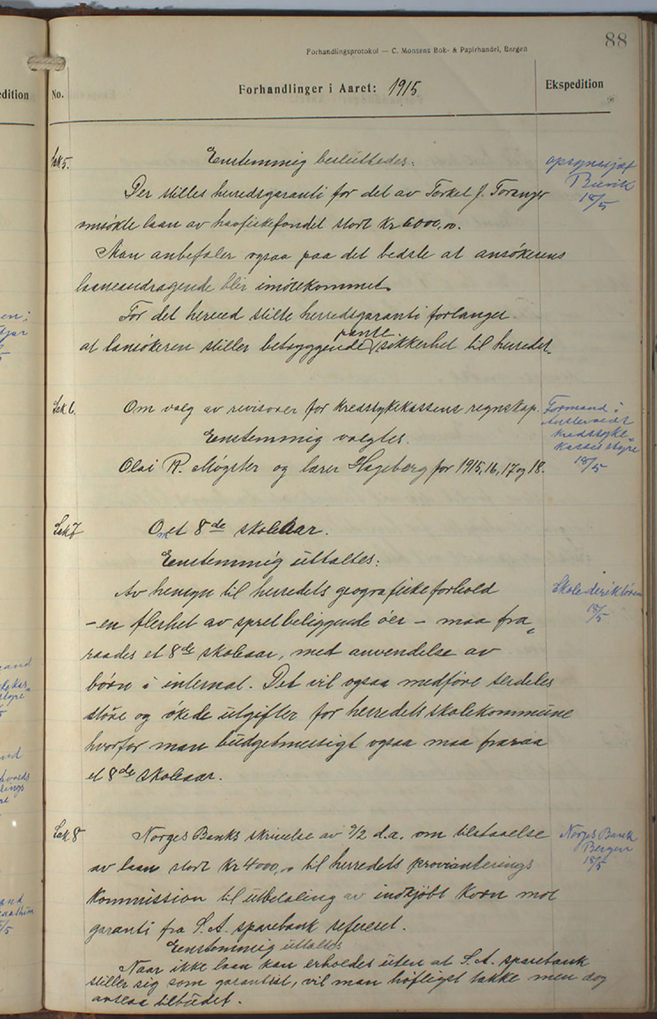 Austevoll kommune. Formannskapet, IKAH/1244-021/A/Aa/L0002b: Møtebok for heradstyret, 1910-1919, p. 177
