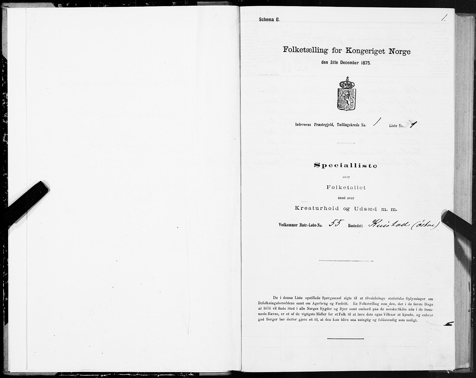 SAT, 1875 census for 1729P Inderøy, 1875, p. 1001