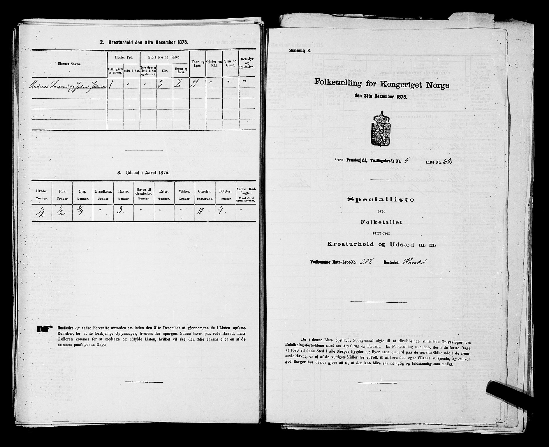 RA, 1875 census for 0134P Onsøy, 1875, p. 1205