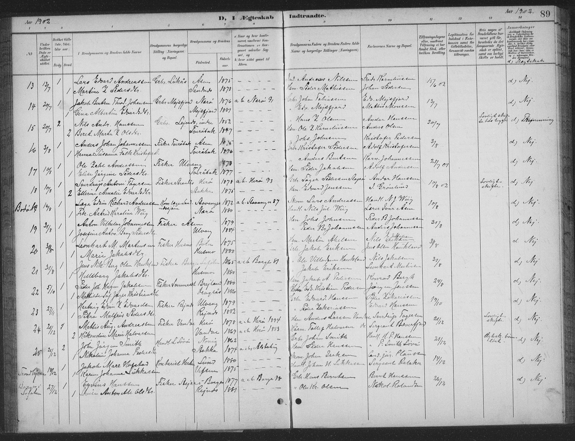 Ministerialprotokoller, klokkerbøker og fødselsregistre - Nordland, AV/SAT-A-1459/831/L0479: Parish register (copy) no. 831C06, 1897-1936, p. 89