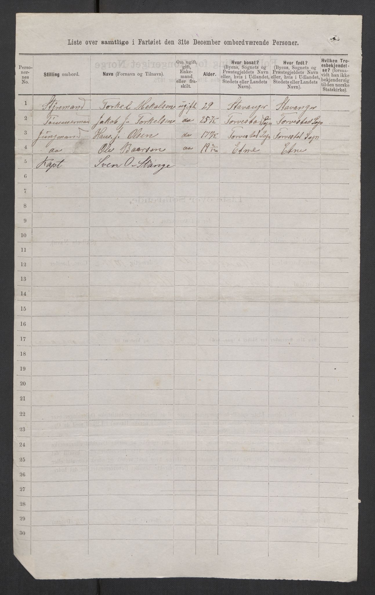 RA, 1875 census, lists of crew on ships: Ships in ports abroad, 1875, p. 806