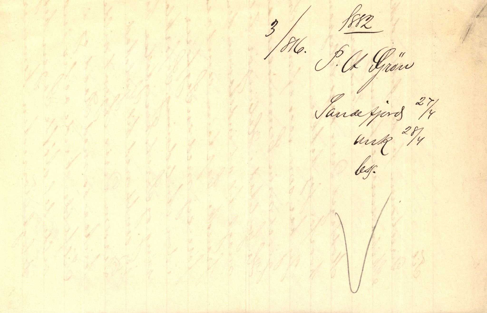 Pa 63 - Østlandske skibsassuranceforening, VEMU/A-1079/G/Ga/L0014/0011: Havaridokumenter / Agra, Anna, Jorsalfarer, Alfen, Uller, Solon, 1882, p. 105