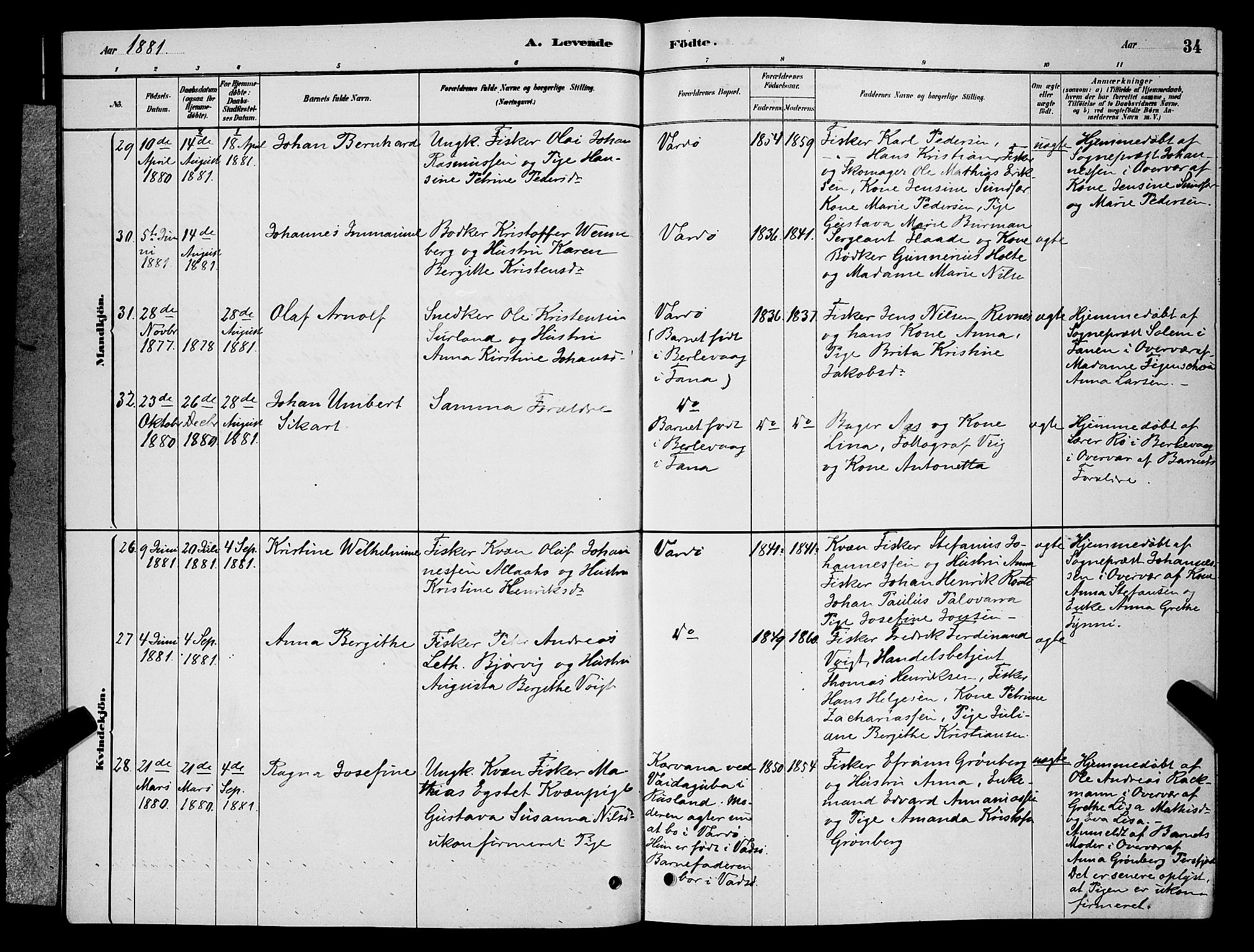 Vardø sokneprestkontor, AV/SATØ-S-1332/H/Hb/L0004klokker: Parish register (copy) no. 4, 1879-1887, p. 34