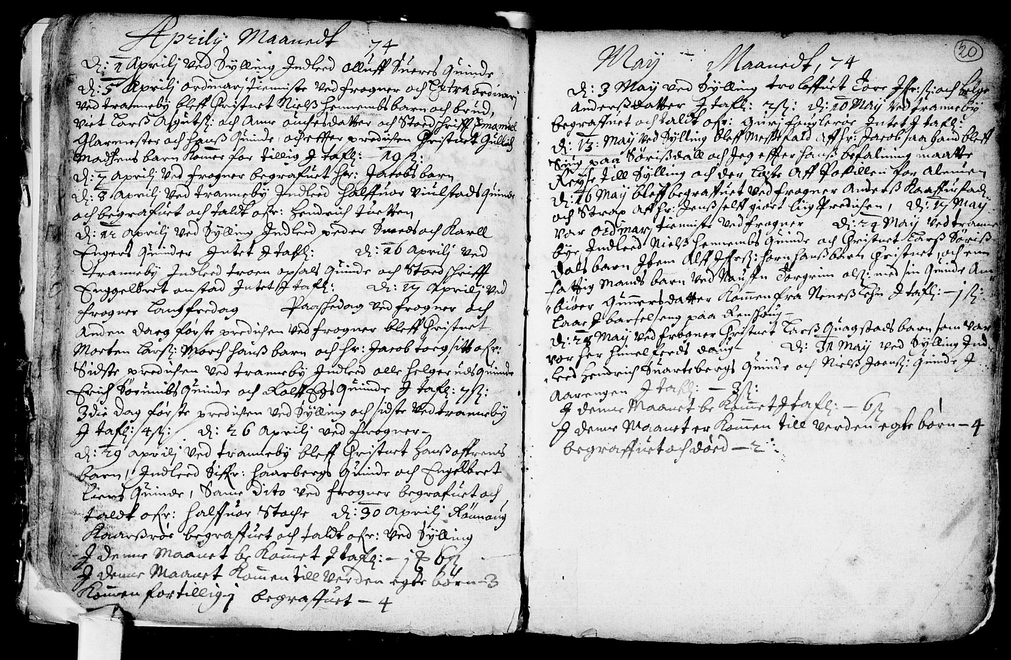 Lier kirkebøker, AV/SAKO-A-230/F/Fa/L0001: Parish register (official) no. I 1, 1672-1701, p. 20