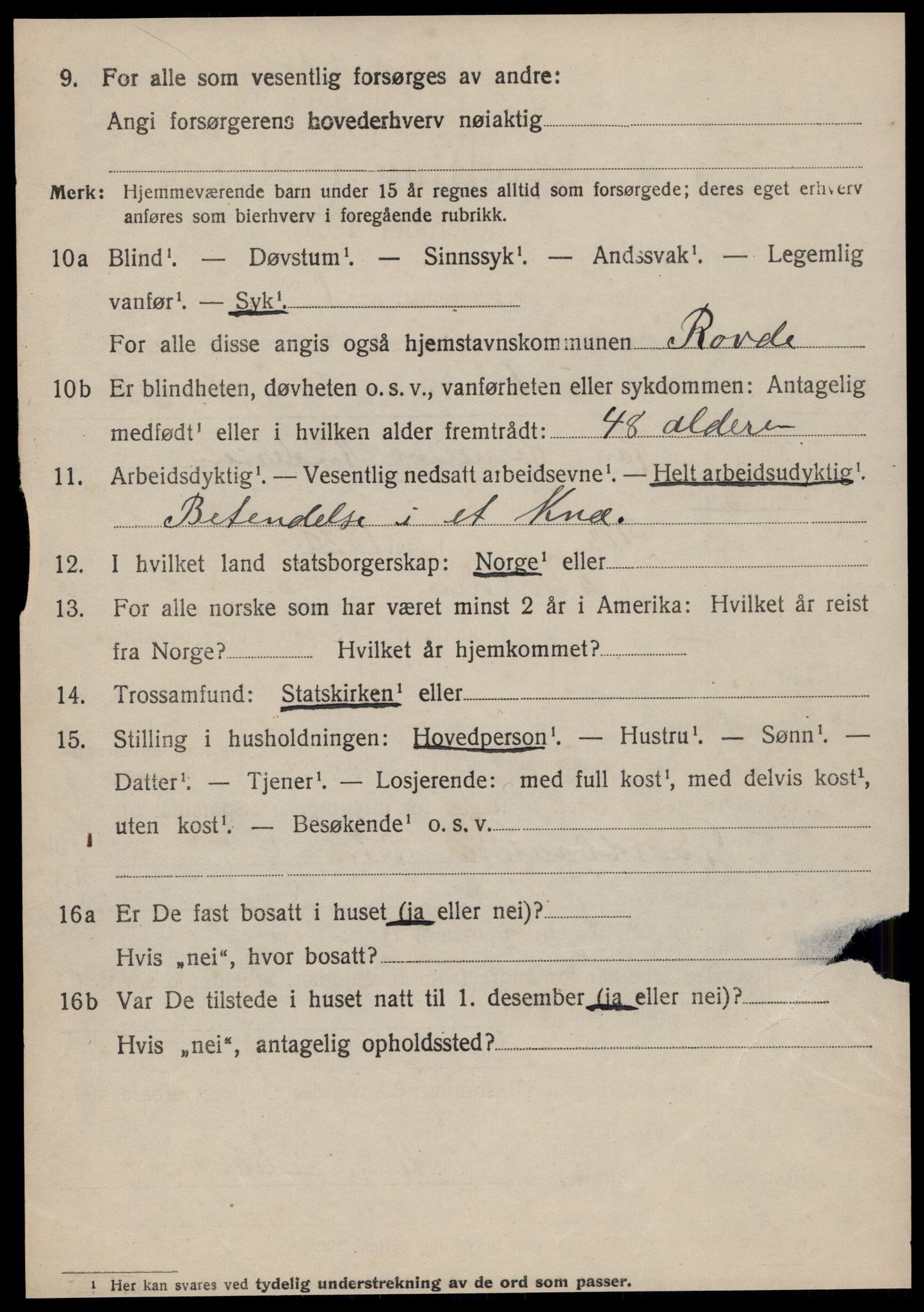 SAT, 1920 census for Rovde, 1920, p. 936