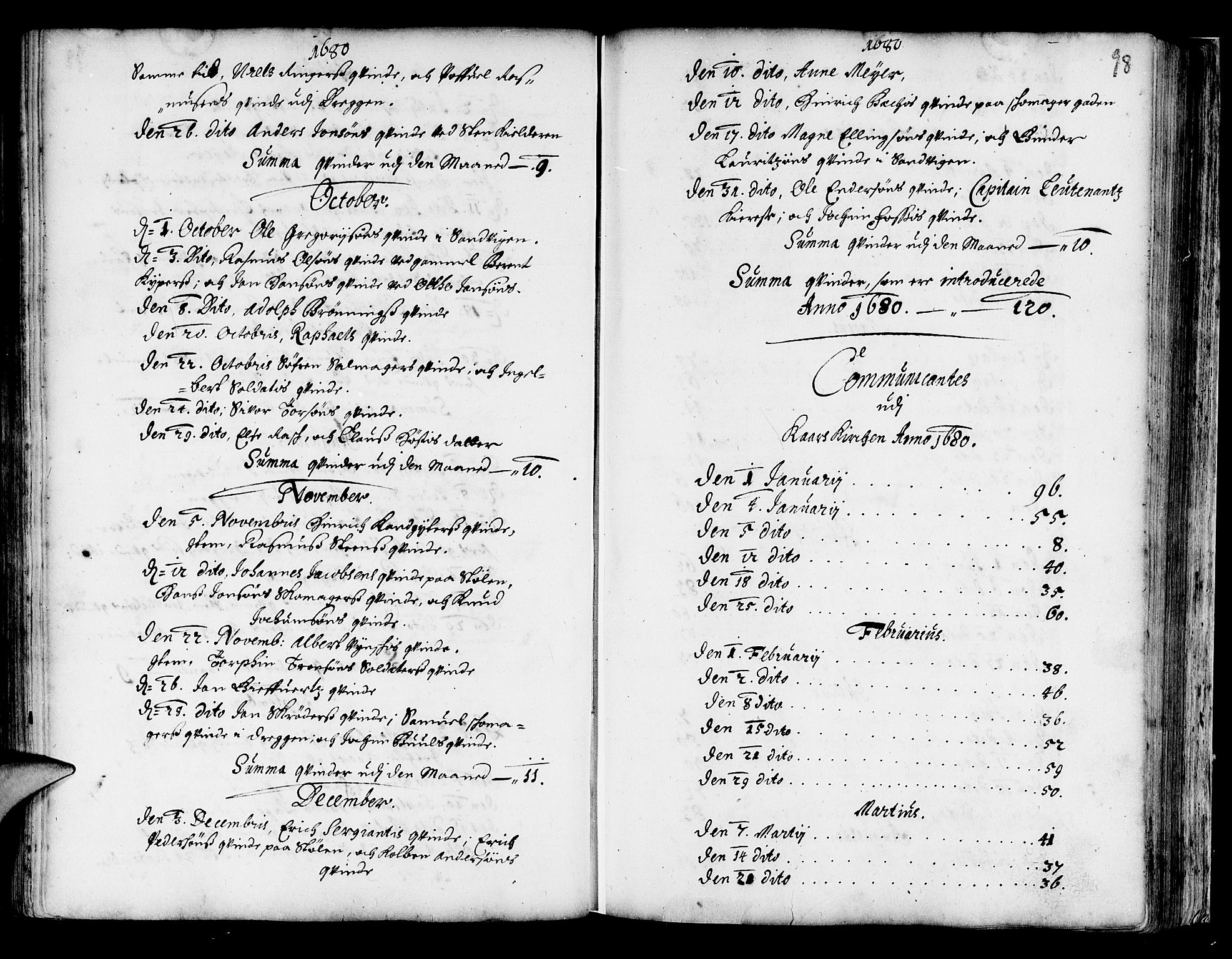 Korskirken sokneprestembete, SAB/A-76101/H/Haa/L0001: Parish register (official) no. A 1, 1674-1688, p. 98