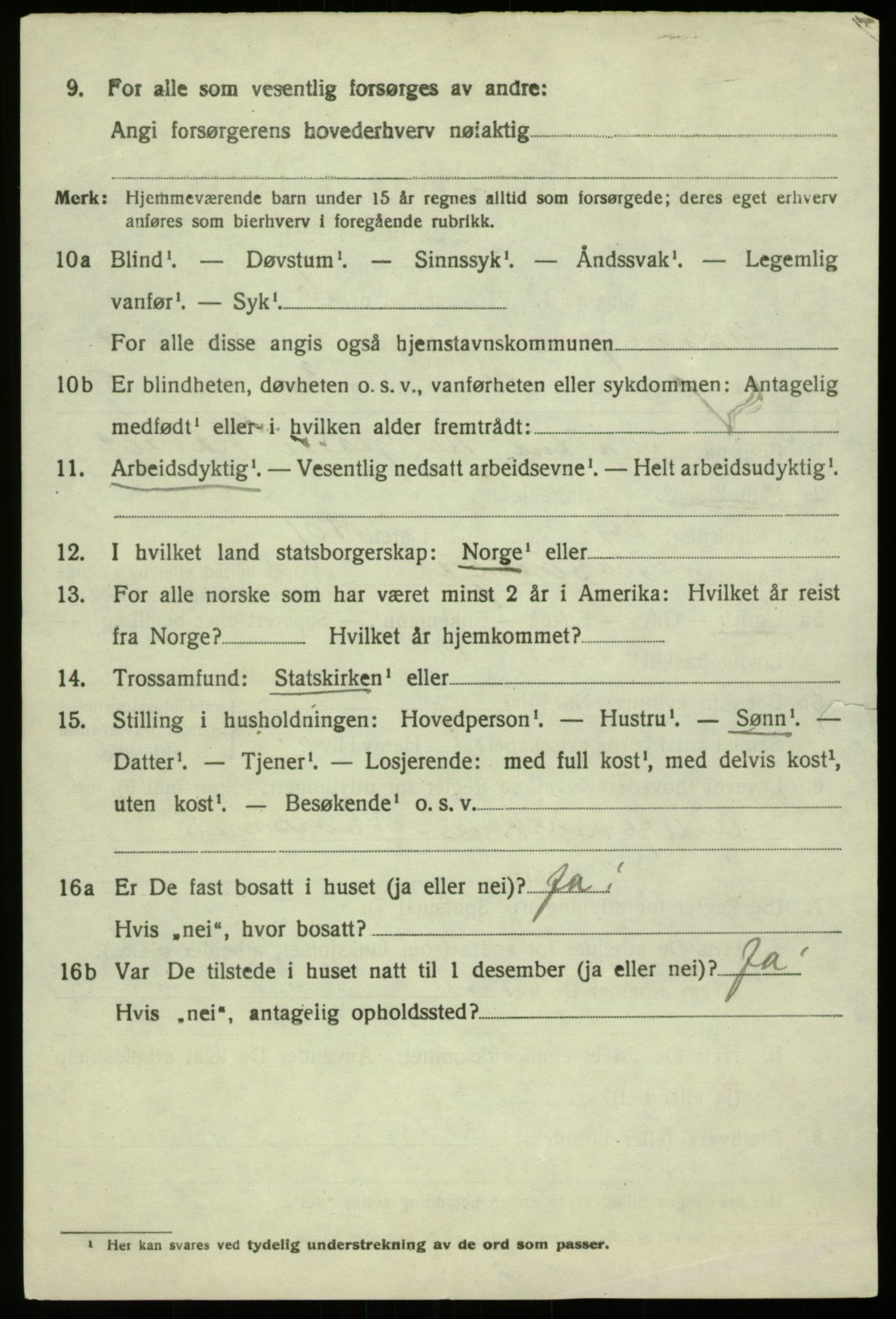 SAB, 1920 census for Hosanger, 1920, p. 3344