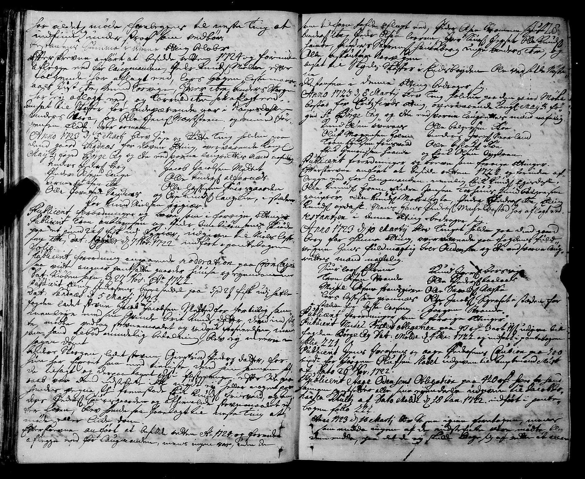 Romsdal sorenskriveri, SAT/A-4149/1/1/1A/L0009: Tingbok, 1722-1728, p. 27b-28a