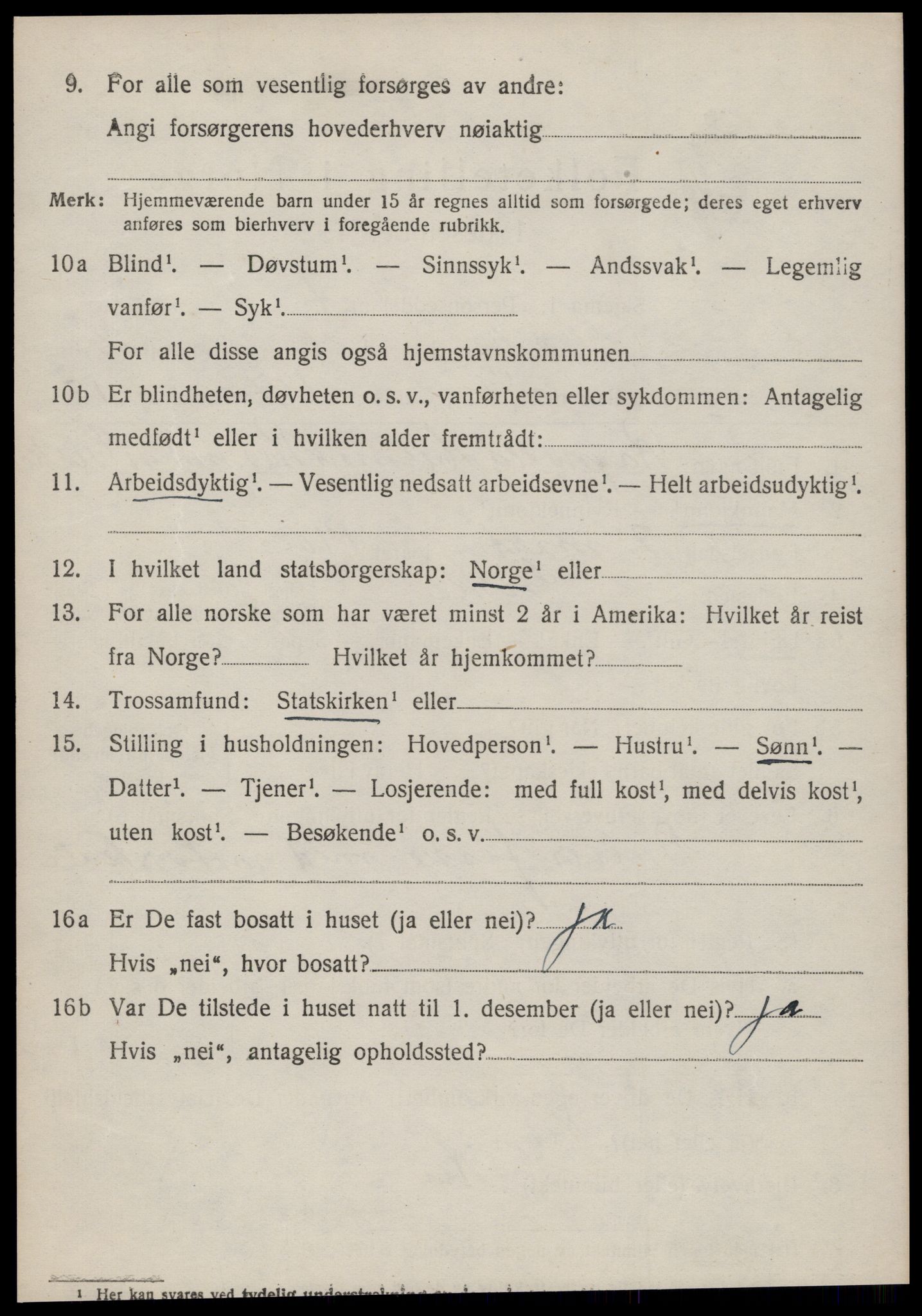 SAT, 1920 census for Giske, 1920, p. 2389