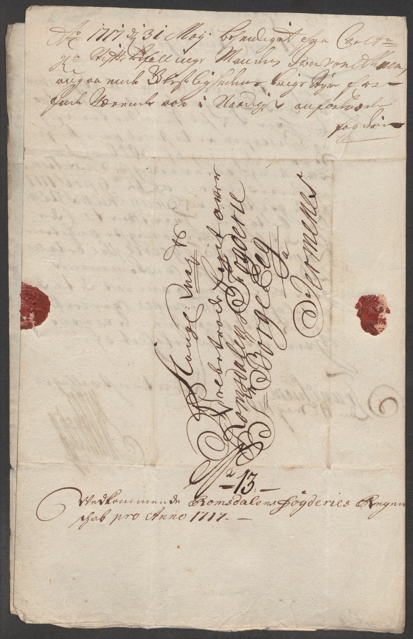 Rentekammeret inntil 1814, Reviderte regnskaper, Fogderegnskap, RA/EA-4092/R55/L3664: Fogderegnskap Romsdal, 1717, p. 129