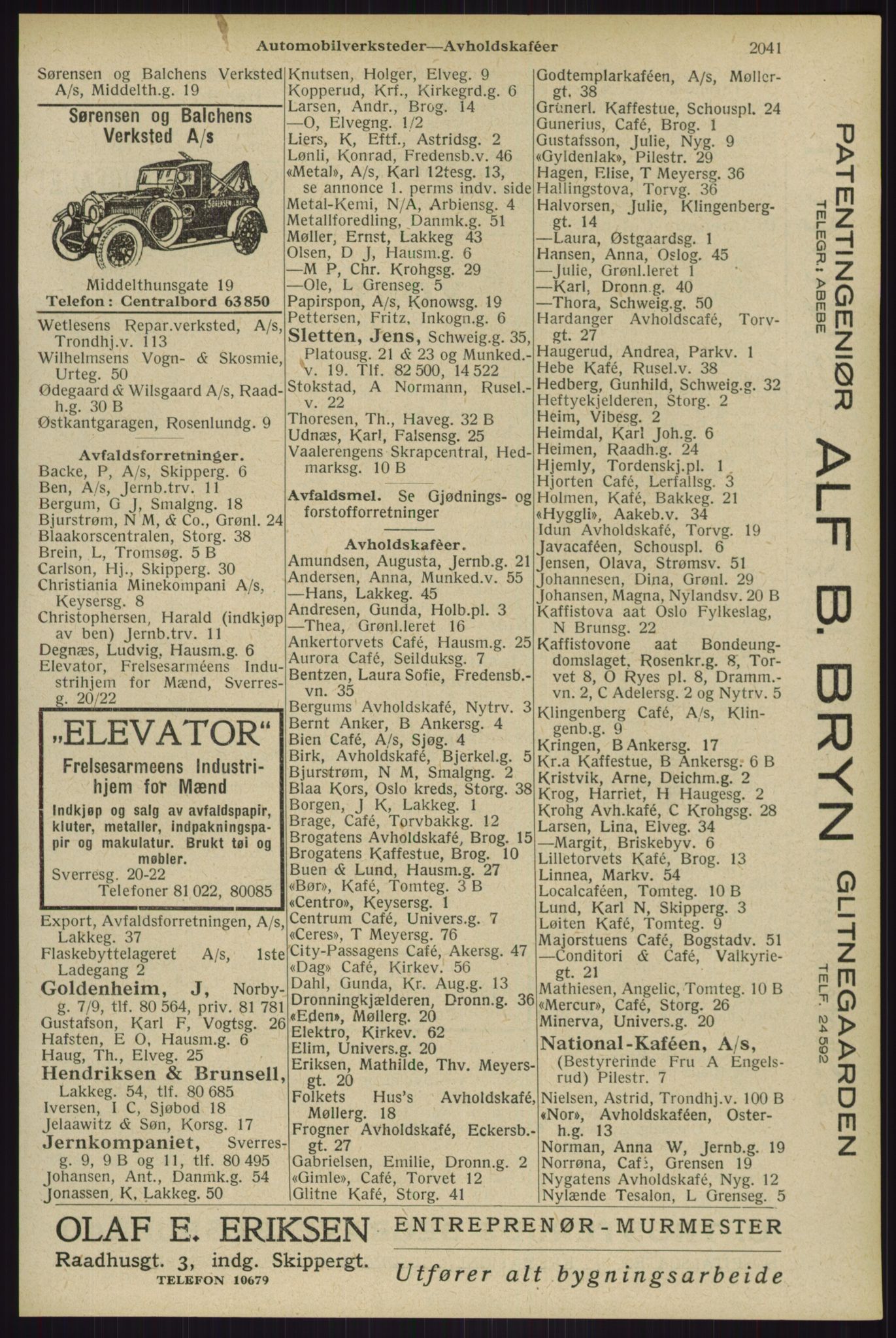 Kristiania/Oslo adressebok, PUBL/-, 1929, p. 2041
