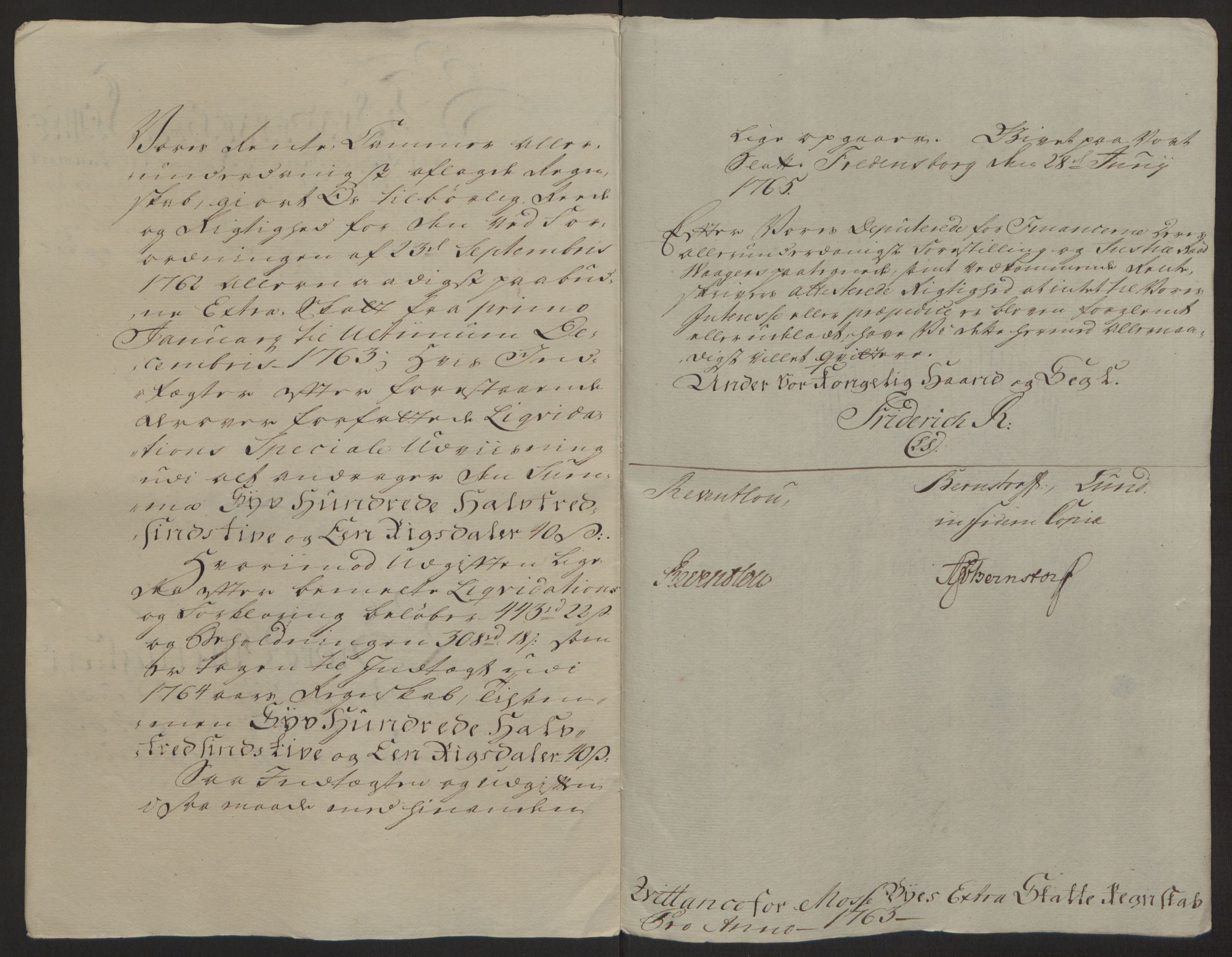 Rentekammeret inntil 1814, Reviderte regnskaper, Byregnskaper, RA/EA-4066/R/Rc/L0042/0001: [C1] Kontribusjonsregnskap / Ekstraskatt, 1762-1765, p. 58