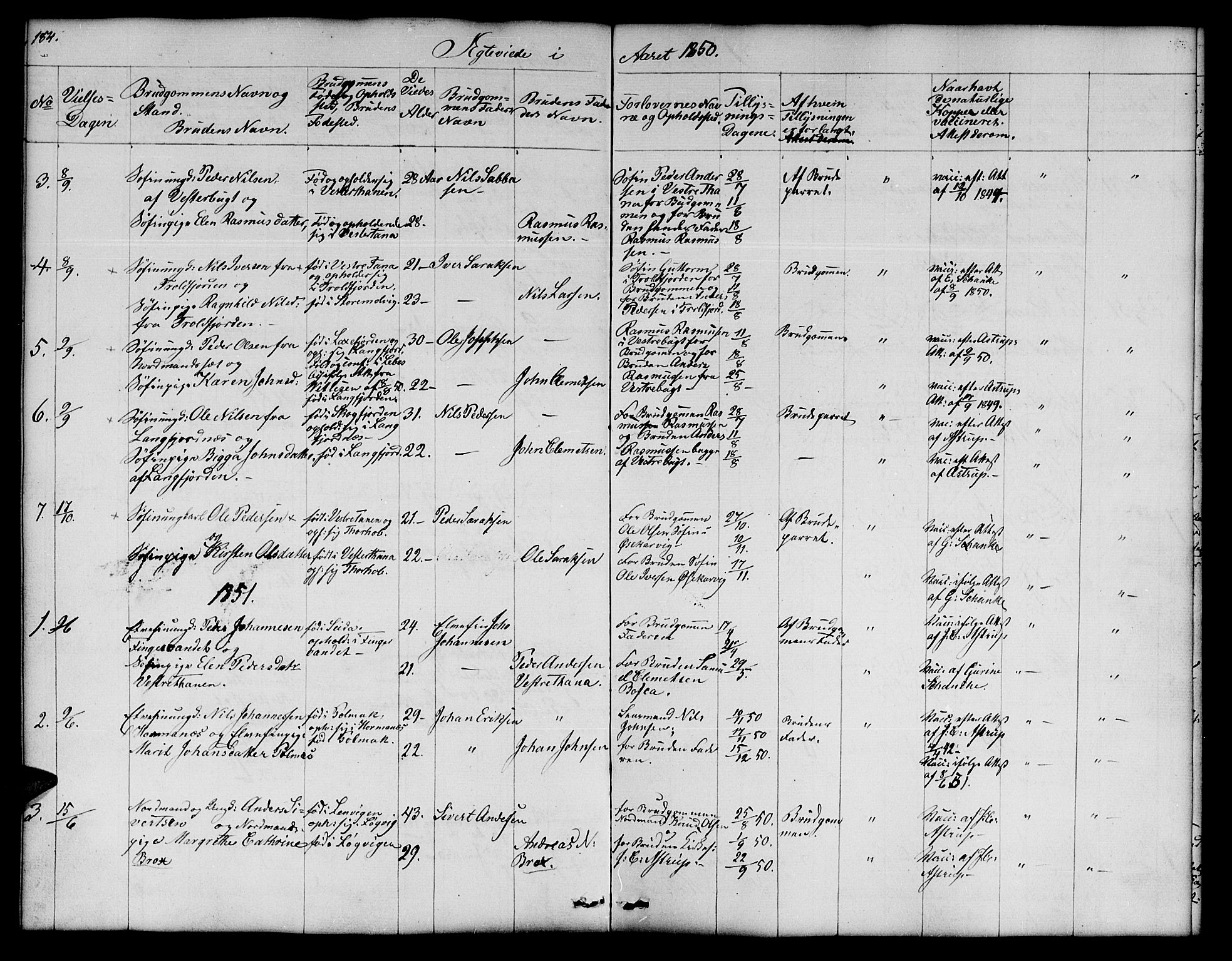 Nesseby sokneprestkontor, SATØ/S-1330/H/Hb/L0005klokker: Parish register (copy) no. 5, 1846-1852, p. 184-185
