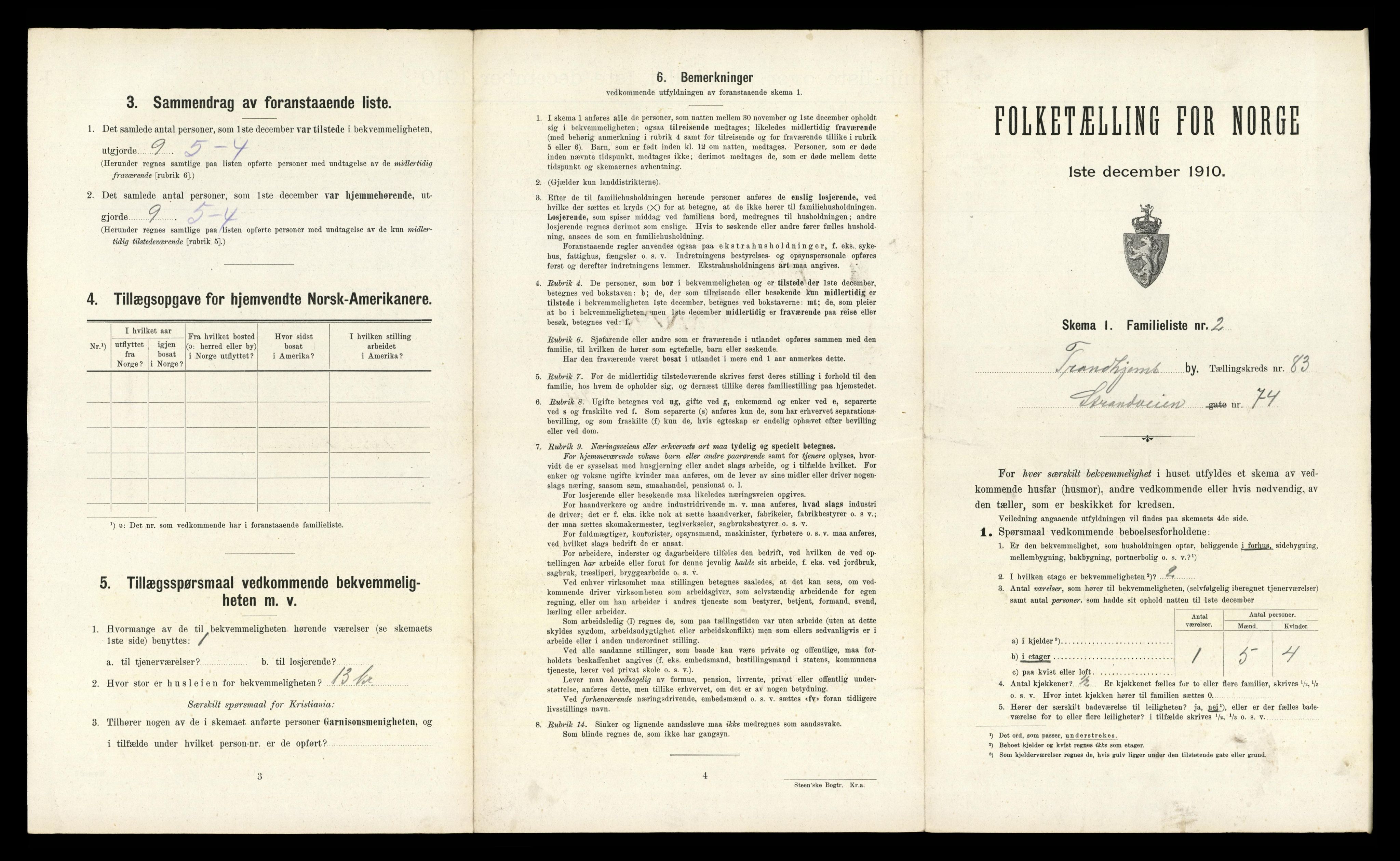 RA, 1910 census for Trondheim, 1910, p. 25085