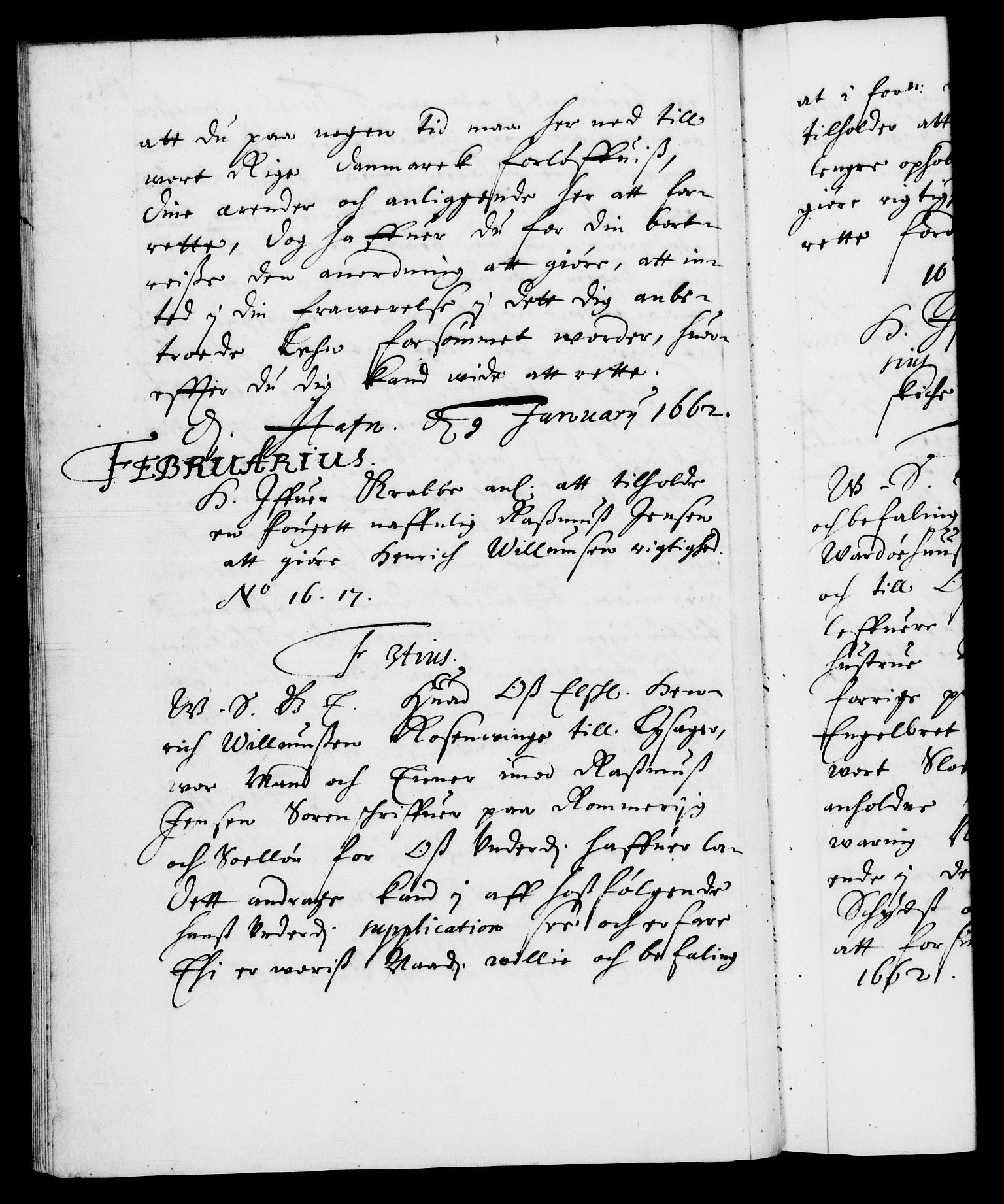 Danske Kanselli 1572-1799, AV/RA-EA-3023/F/Fc/Fca/Fcab/L0011: Norske tegnelser (mikrofilm), 1660-1670, p. 58b