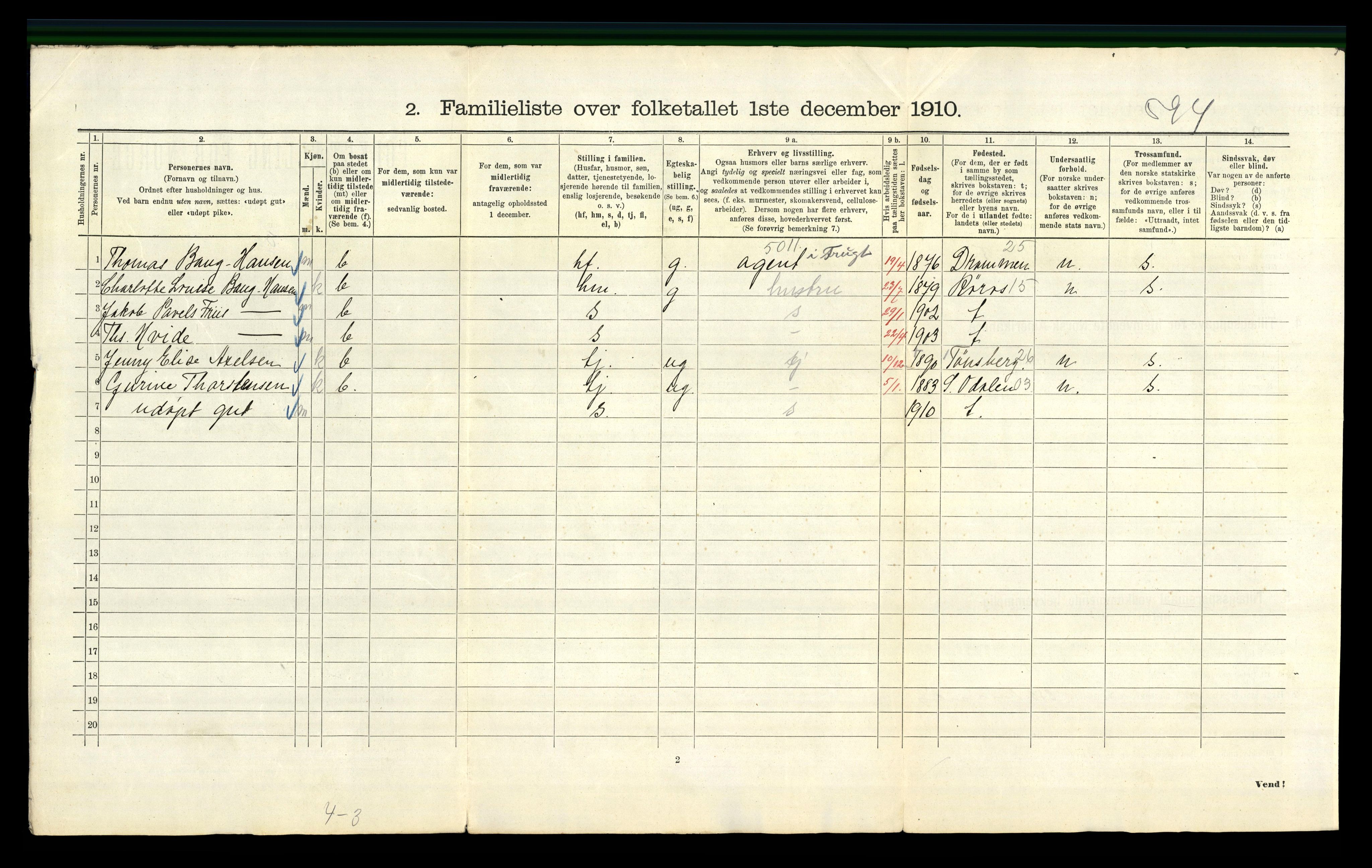 RA, 1910 census for Kristiania, 1910, p. 109548