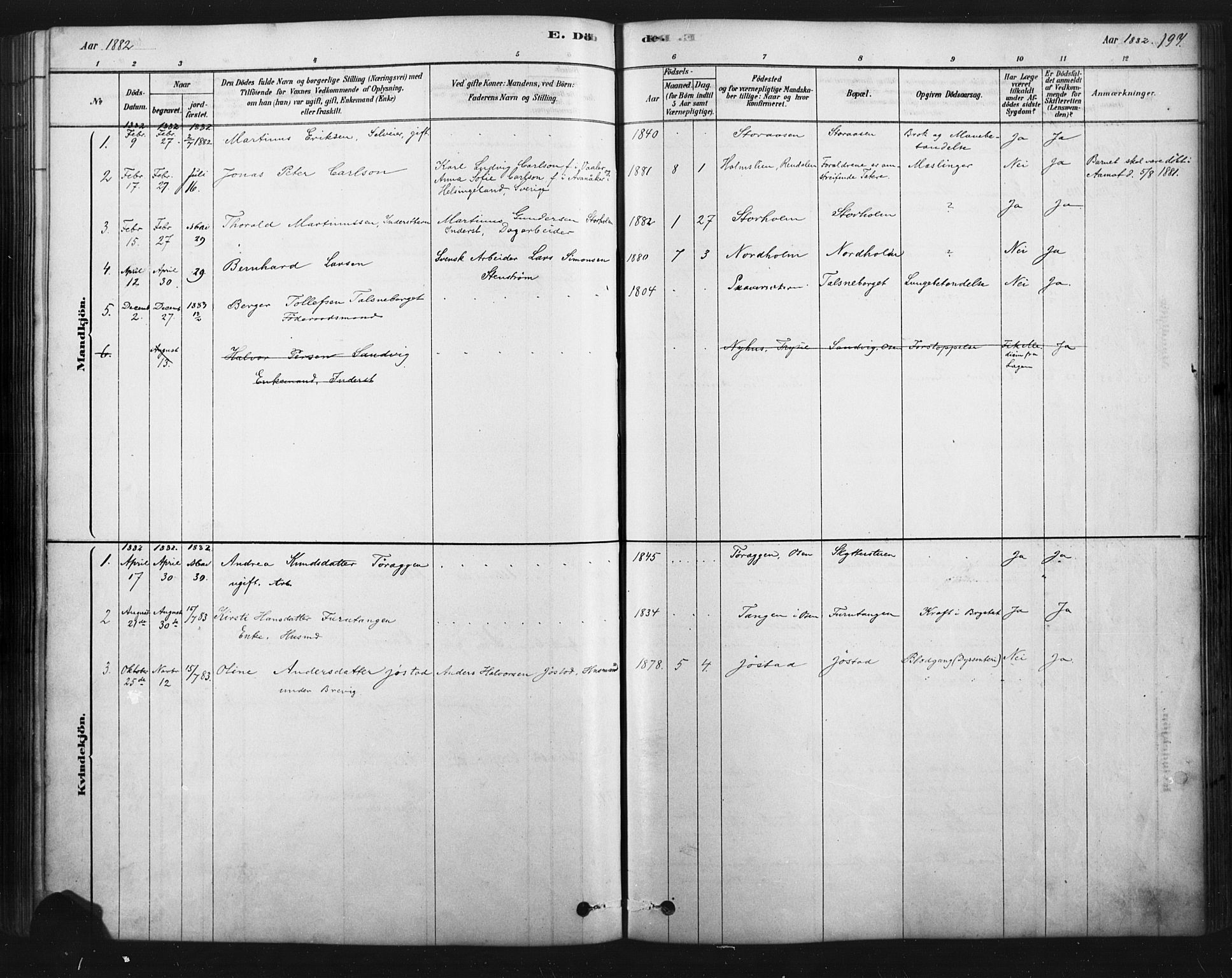 Åmot prestekontor, Hedmark, SAH/PREST-056/H/Ha/Haa/L0012: Parish register (official) no. 12, 1878-1901, p. 197