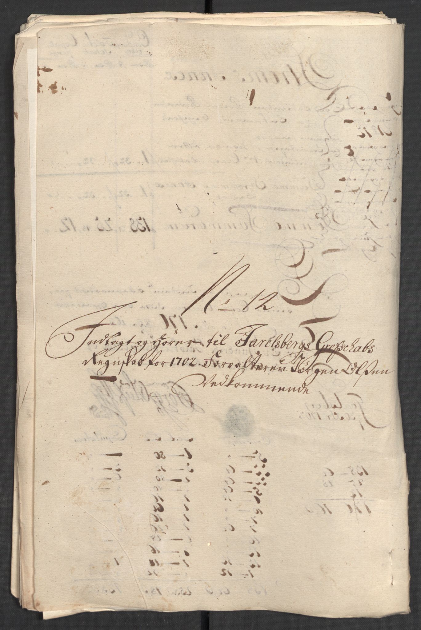 Rentekammeret inntil 1814, Reviderte regnskaper, Fogderegnskap, RA/EA-4092/R32/L1870: Fogderegnskap Jarlsberg grevskap, 1702, p. 186