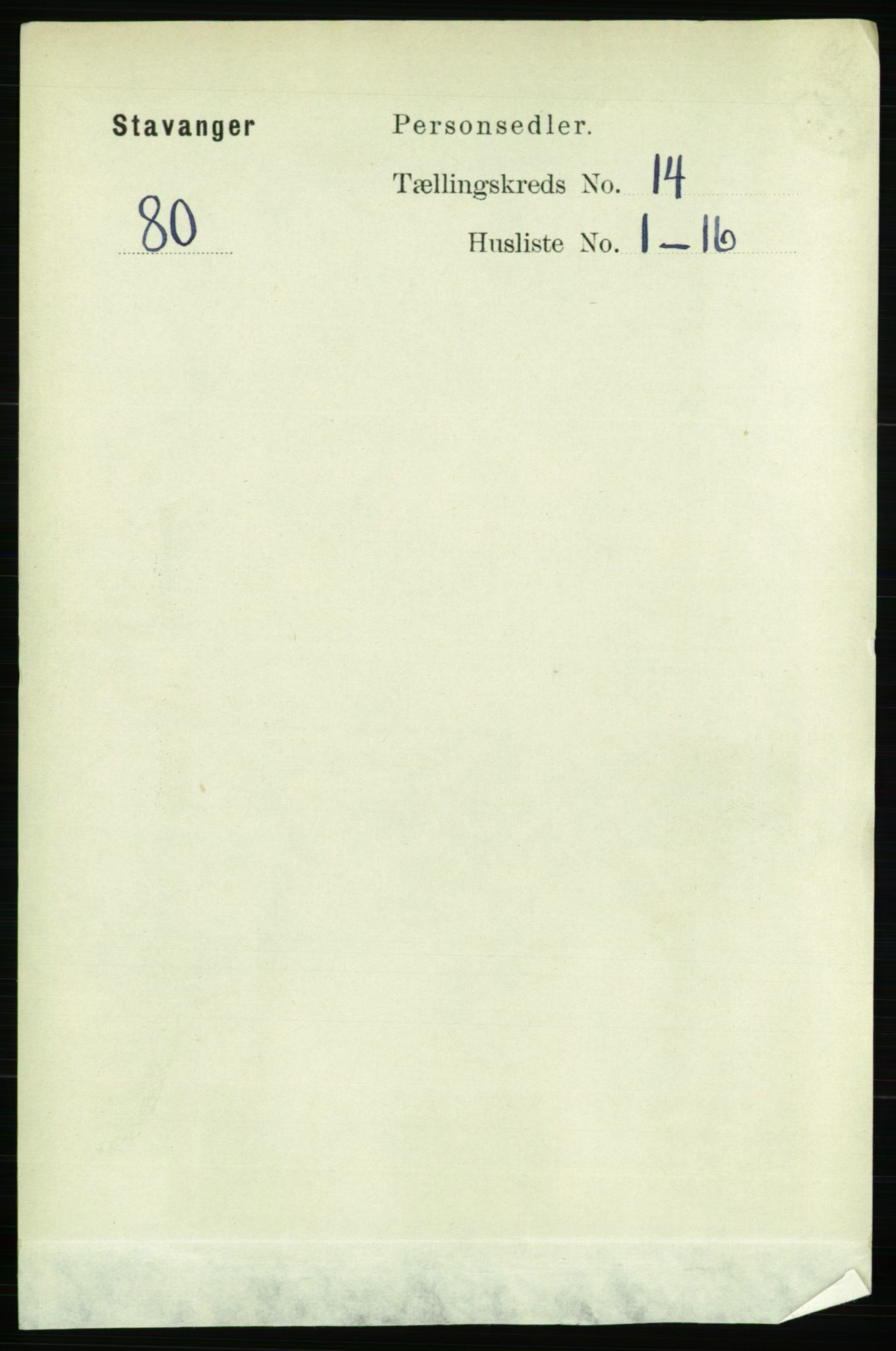 RA, 1891 census for 1103 Stavanger, 1891, p. 16936