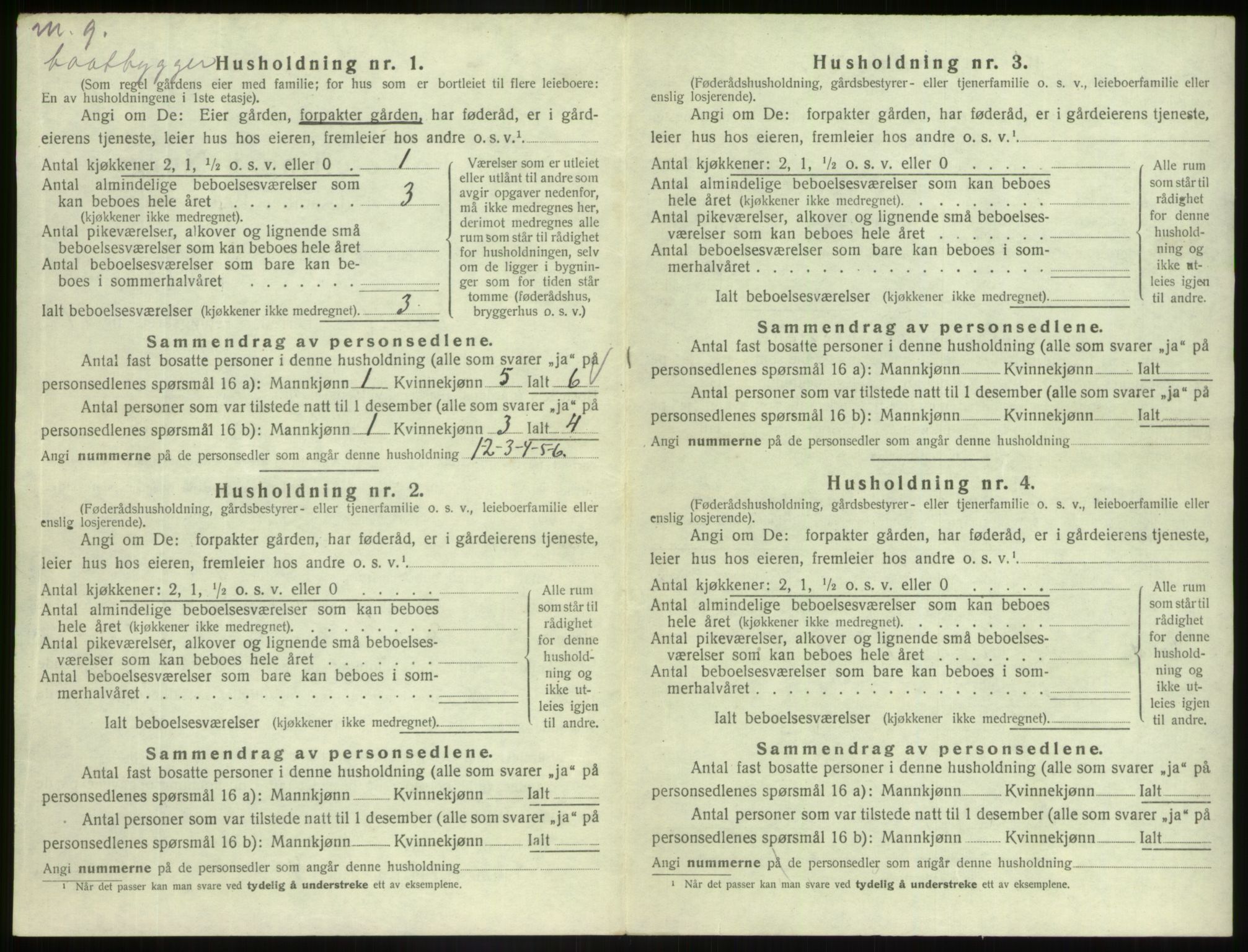 SAB, 1920 census for Askvoll, 1920, p. 723