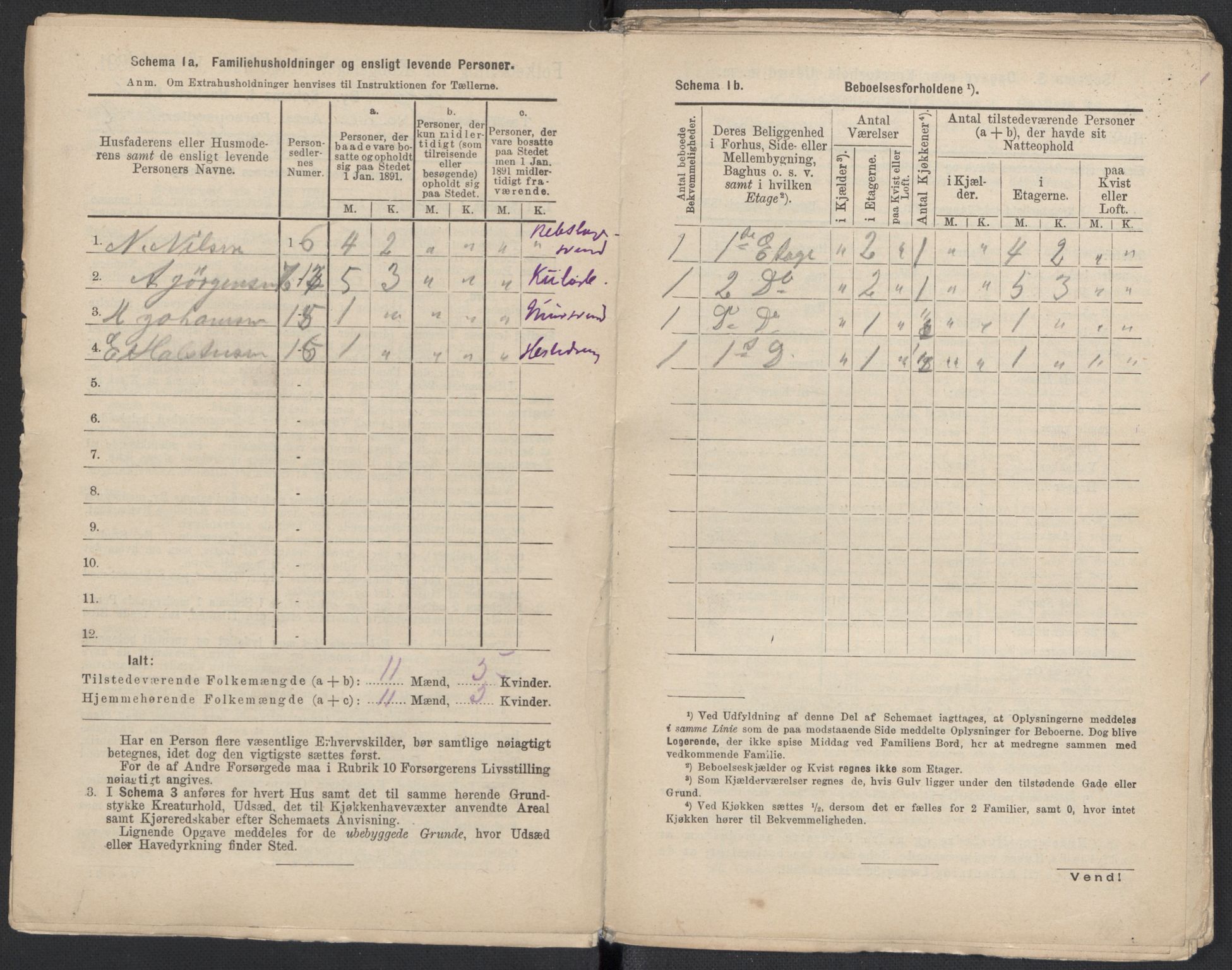 RA, 1891 Census for 1301 Bergen, 1891, p. 4164