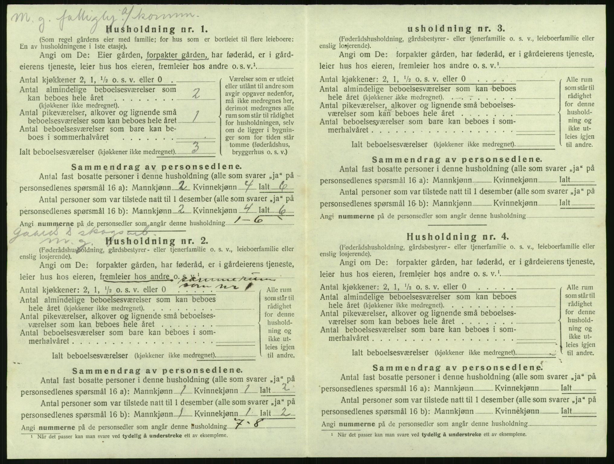 SAK, 1920 census for Åmli, 1920, p. 680