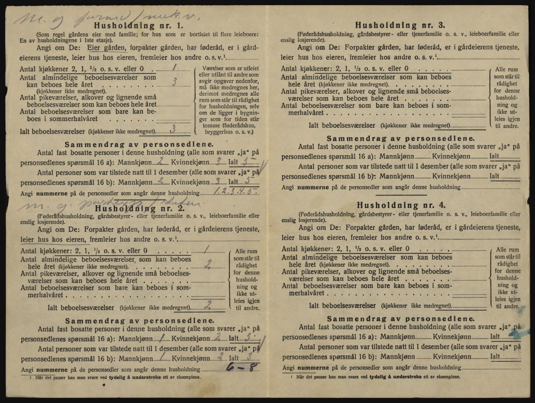 SAO, 1920 census for Glemmen, 1920, p. 2224