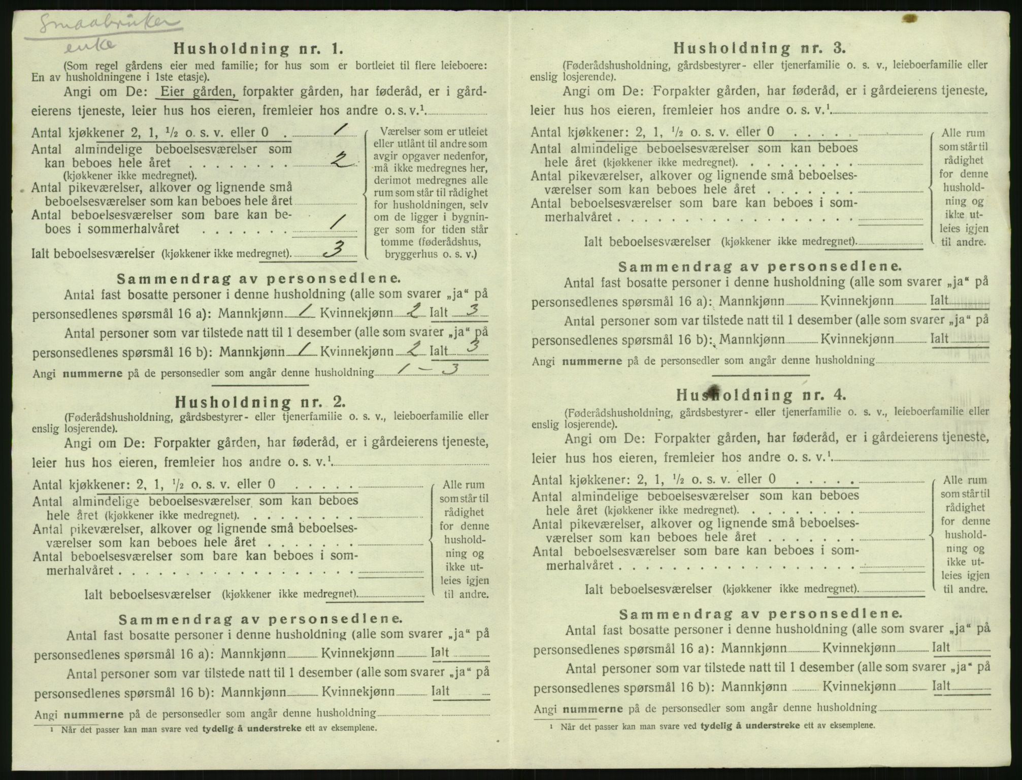 SAK, 1920 census for Vestre Moland, 1920, p. 574