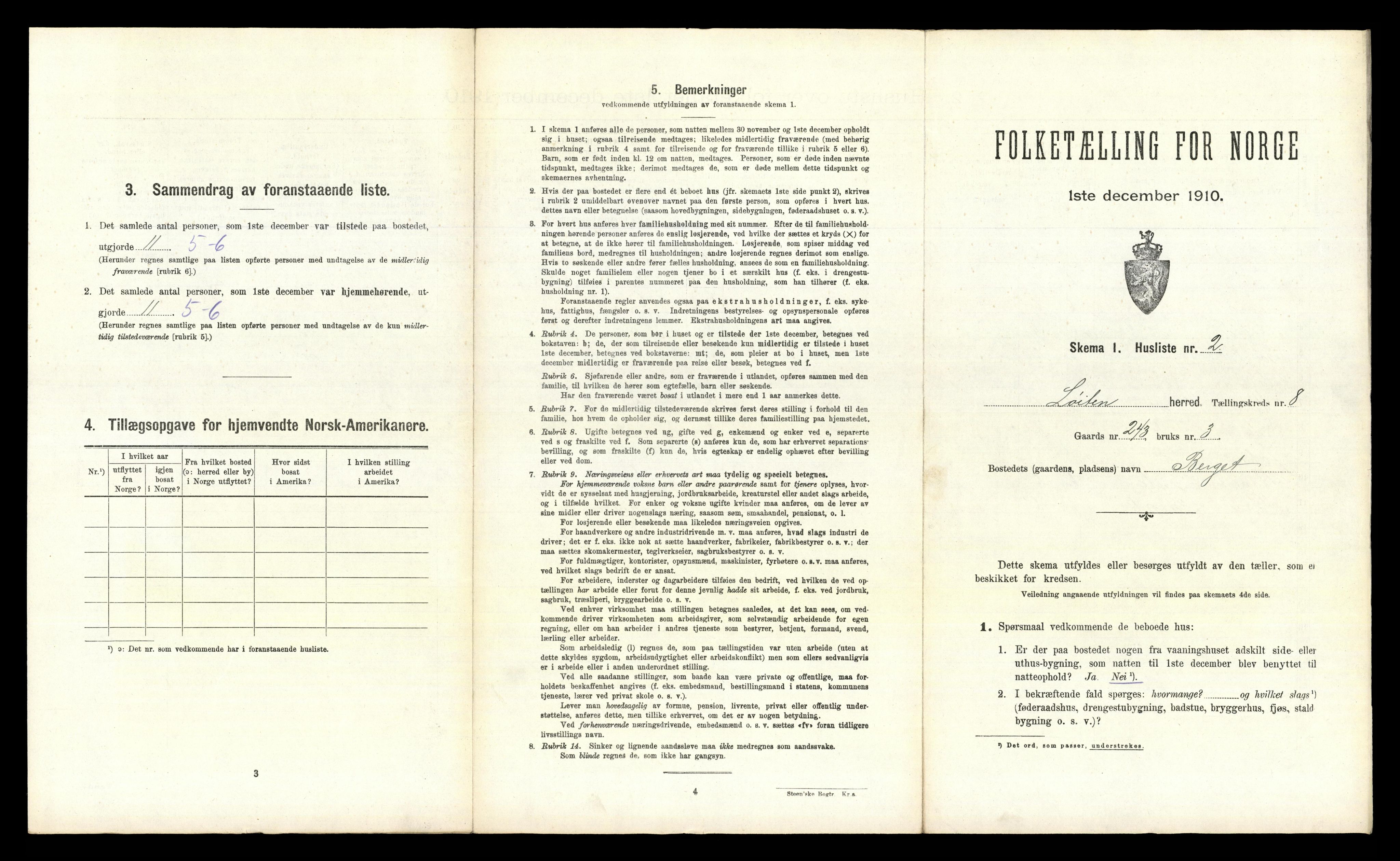 RA, 1910 census for Løten, 1910, p. 2010