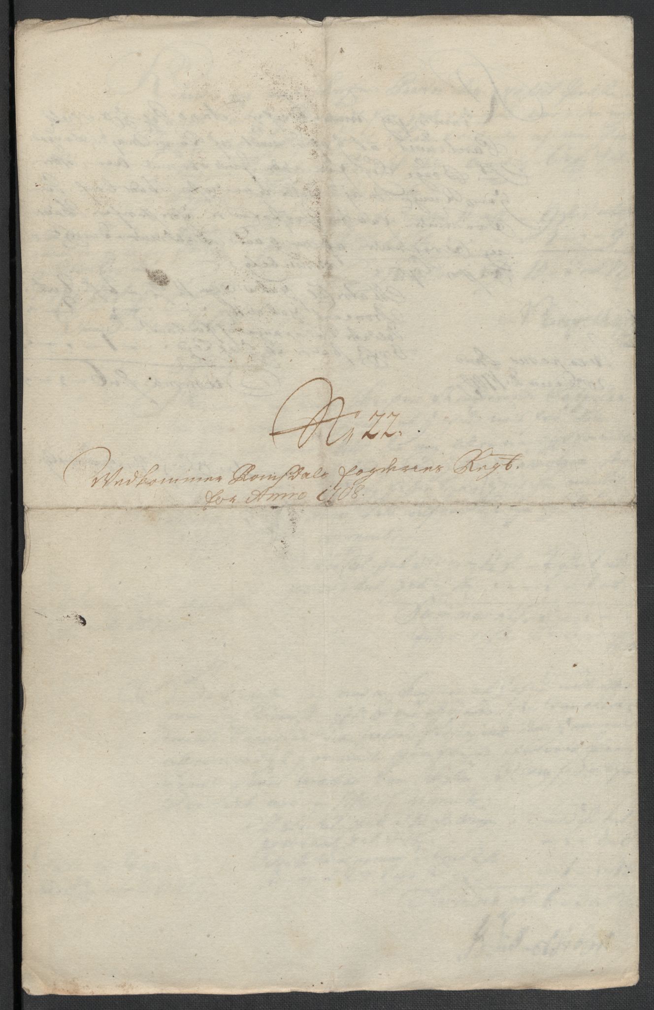 Rentekammeret inntil 1814, Reviderte regnskaper, Fogderegnskap, RA/EA-4092/R55/L3658: Fogderegnskap Romsdal, 1707-1708, p. 321