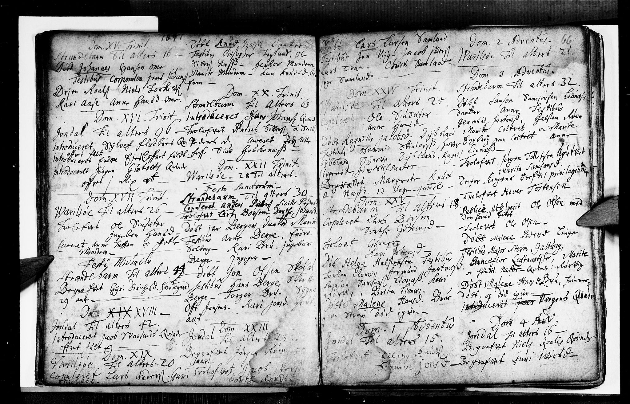 Strandebarm sokneprestembete, AV/SAB-A-78401/H/Haa: Parish register (official) no. A 1, 1670-1726, p. 66