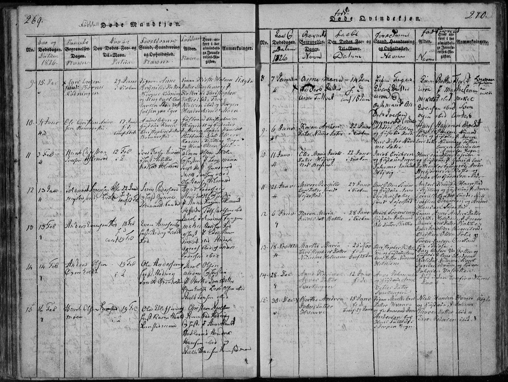 Hedrum kirkebøker, AV/SAKO-A-344/F/Fa/L0004: Parish register (official) no. I 4, 1817-1835, p. 269-270