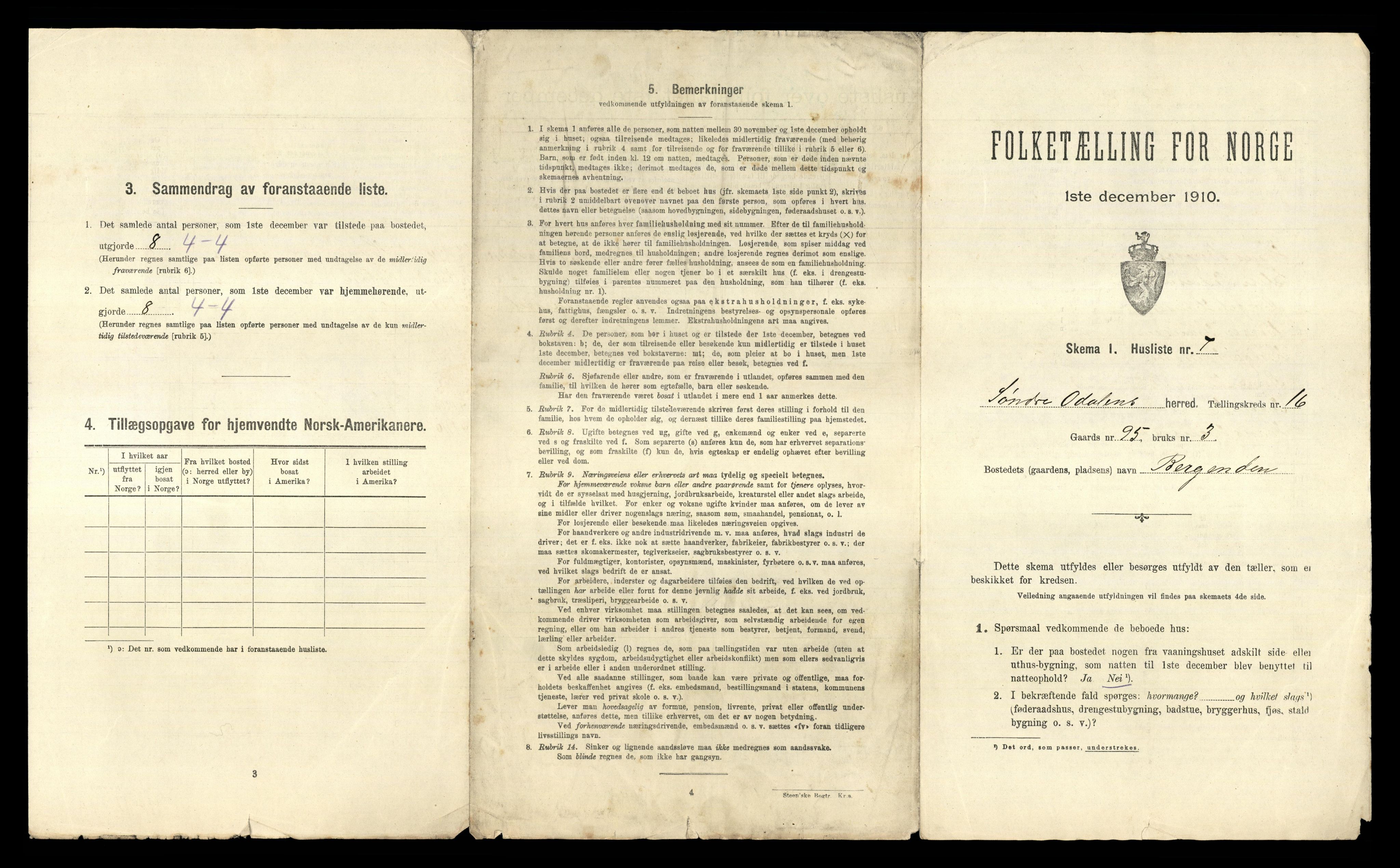 RA, 1910 census for Sør-Odal, 1910, p. 2624