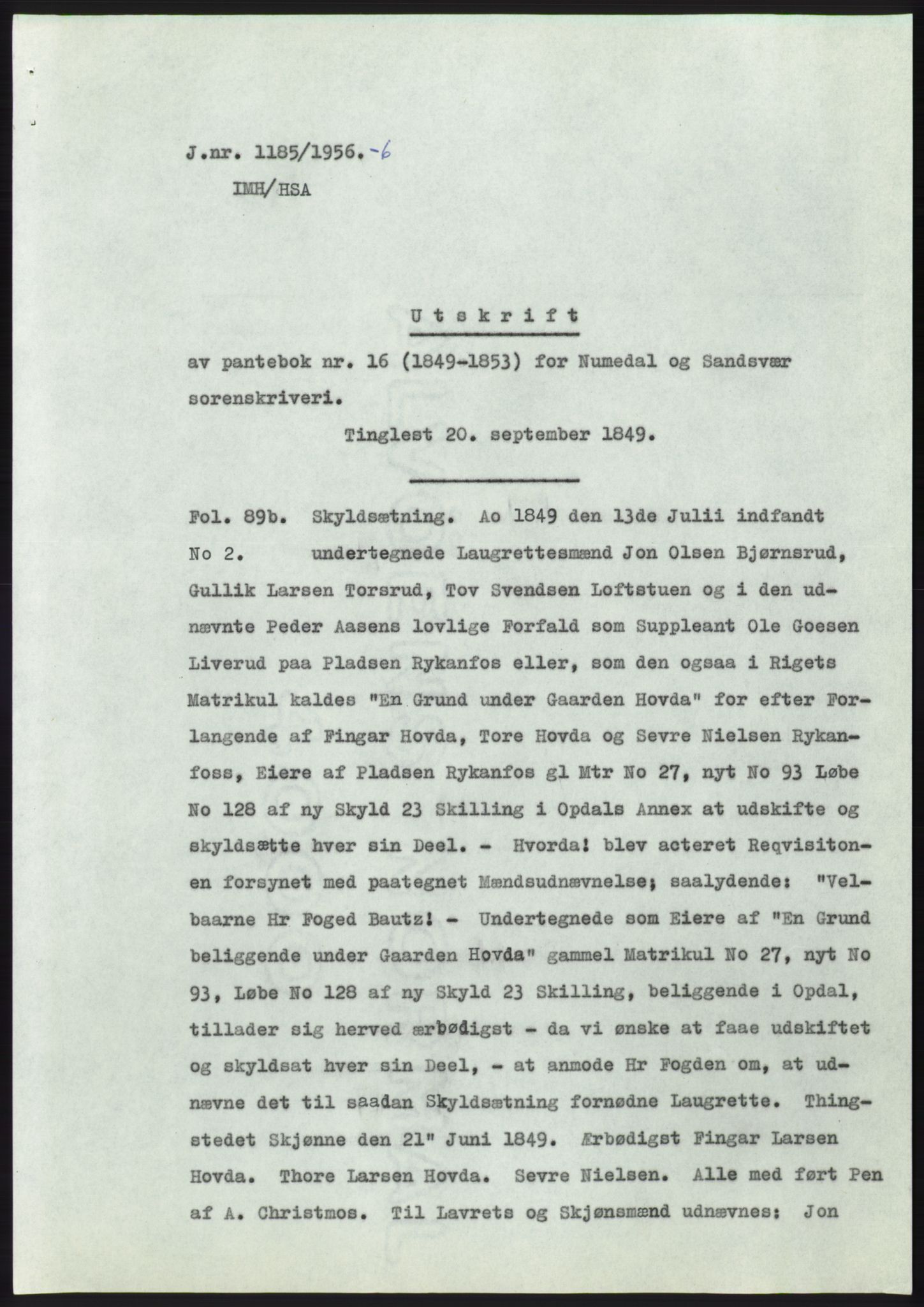 Statsarkivet i Kongsberg, SAKO/A-0001, 1956, p. 432