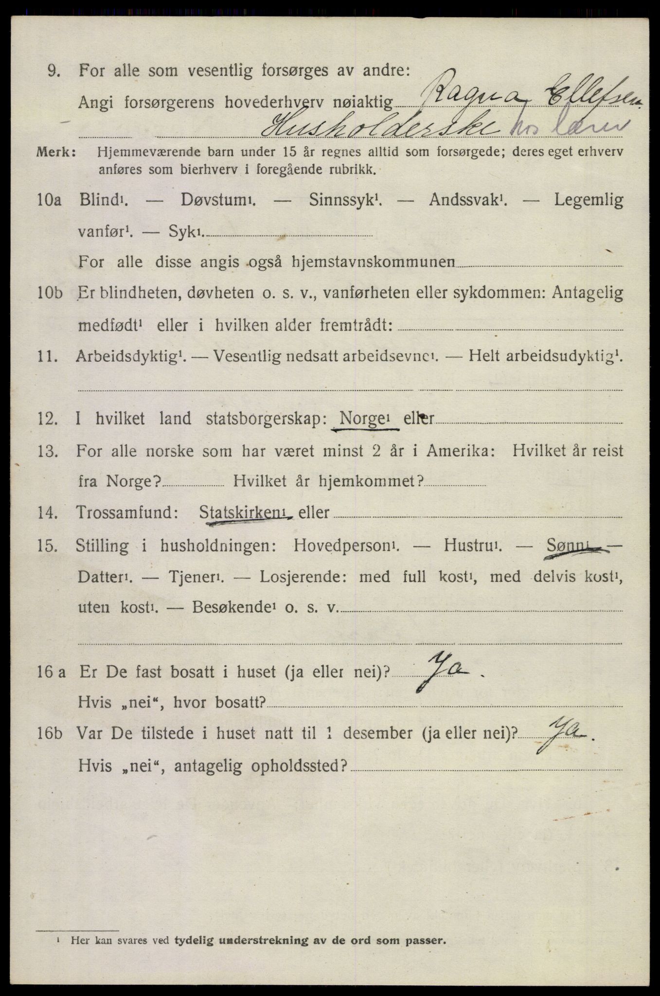 SAKO, 1920 census for Botne, 1920, p. 3584