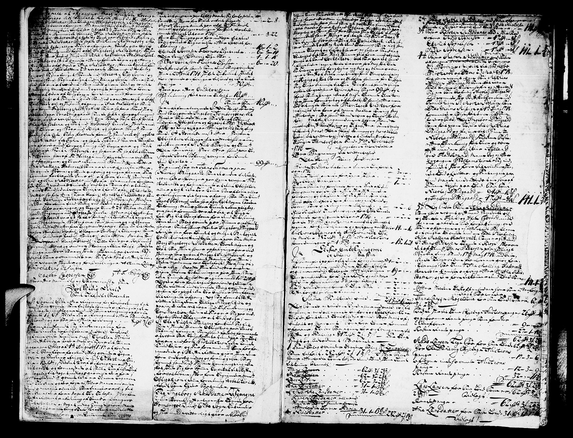 Nedenes sorenskriveri før 1824, SAK/1221-0007/H/Hc/L0008: Skifteprotokoll med register nr 8a, 1718-1725, p. 5b-6a