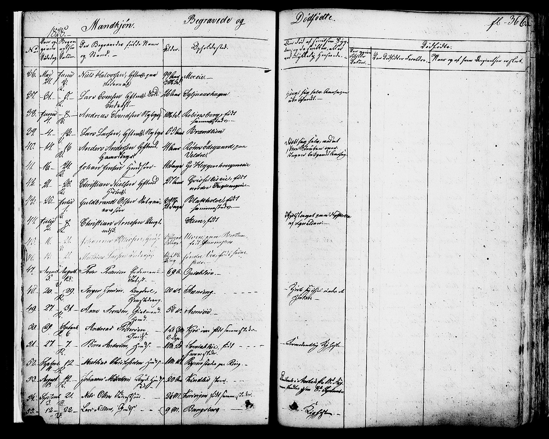 Ringsaker prestekontor, SAH/PREST-014/K/Ka/L0007: Parish register (official) no. 7B, 1826-1837, p. 366