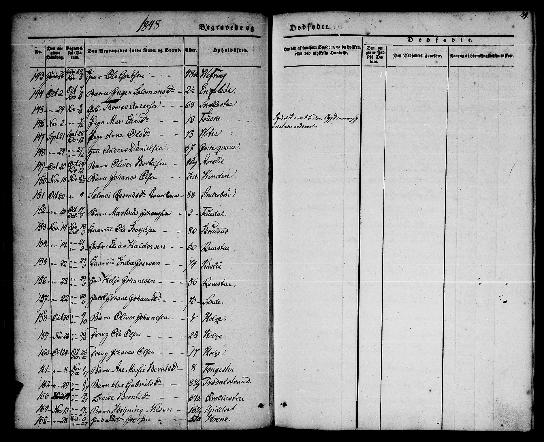 Førde sokneprestembete, SAB/A-79901/H/Haa/Haaa/L0008: Parish register (official) no. A 8, 1843-1860, p. 39