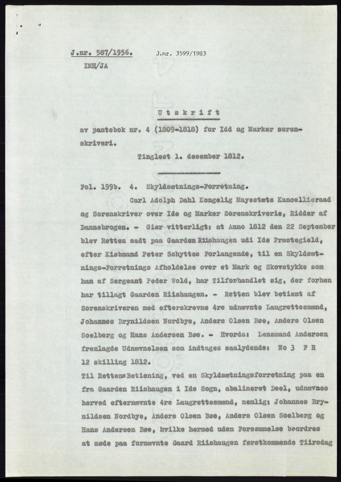 Statsarkivet i Oslo, SAO/A-10621/Z/Zd/L0004: Avskrifter, j.nr 1-797/1956, 1956, p. 363