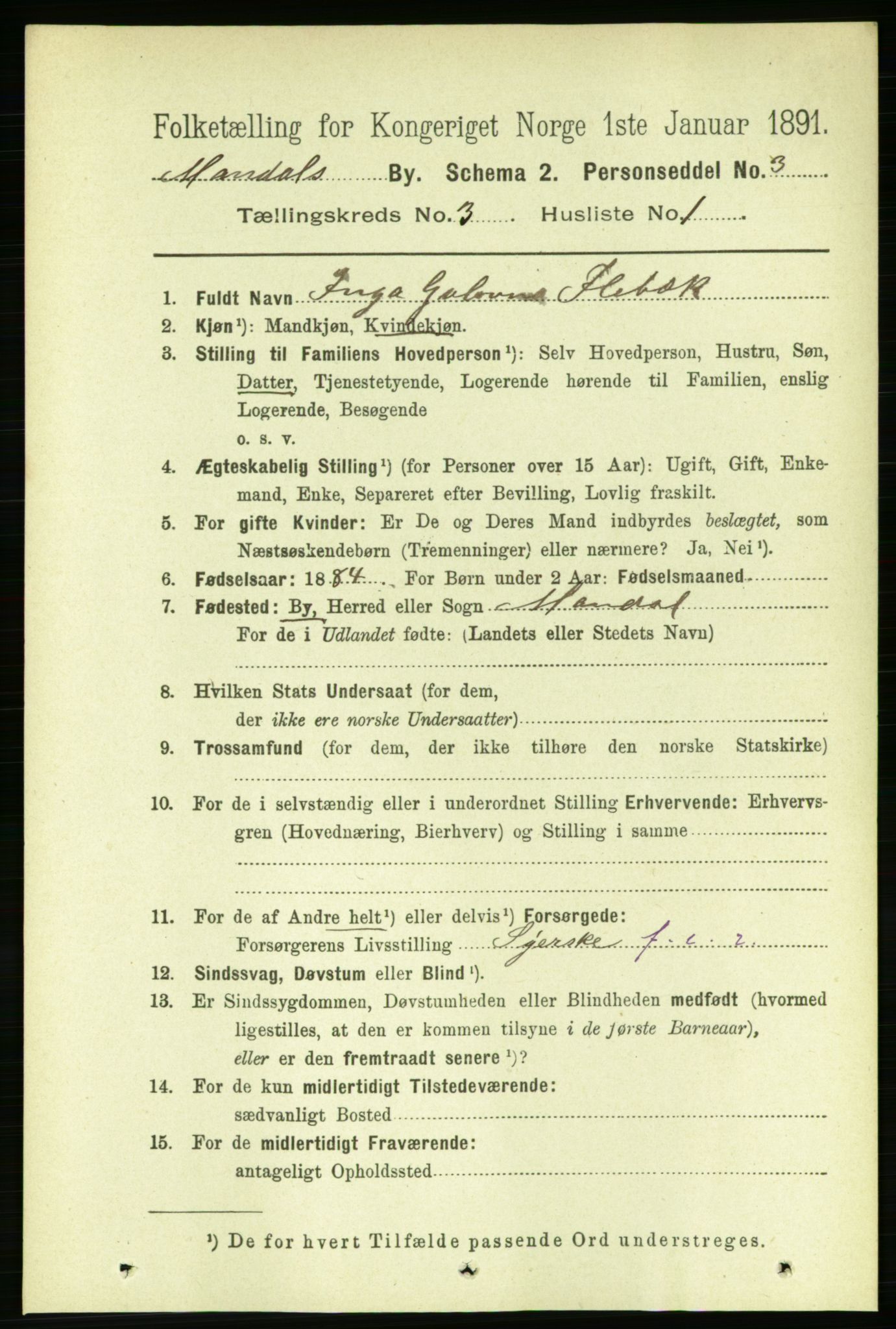 RA, 1891 census for 1002 Mandal, 1891, p. 1615