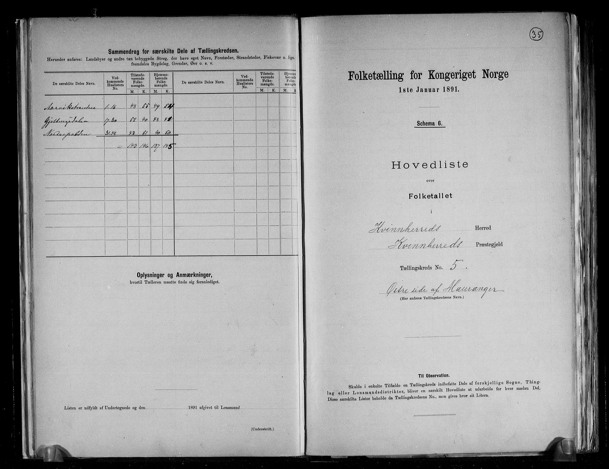 RA, 1891 census for 1224 Kvinnherad, 1891, p. 15