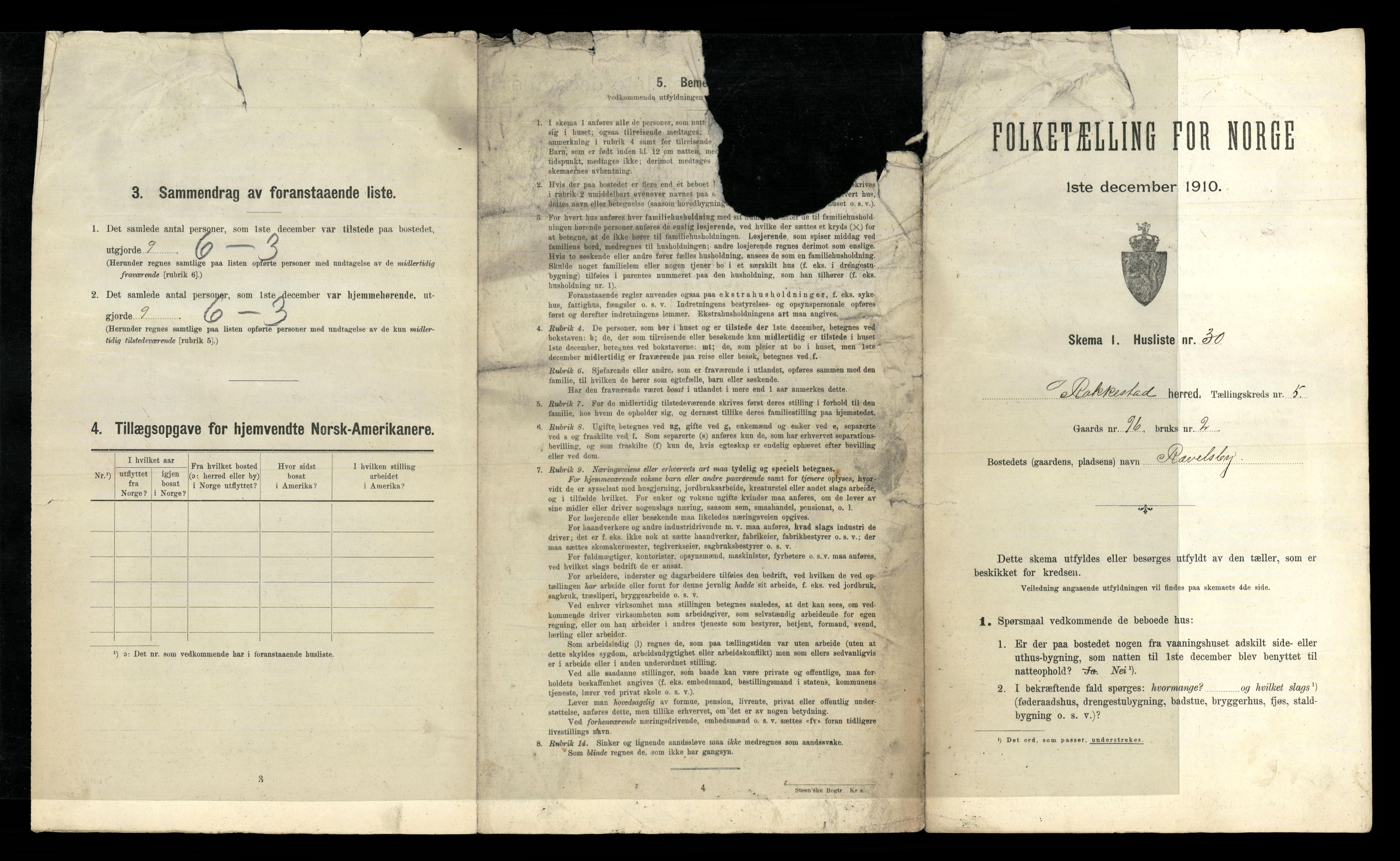 RA, 1910 census for Rakkestad, 1910, p. 989