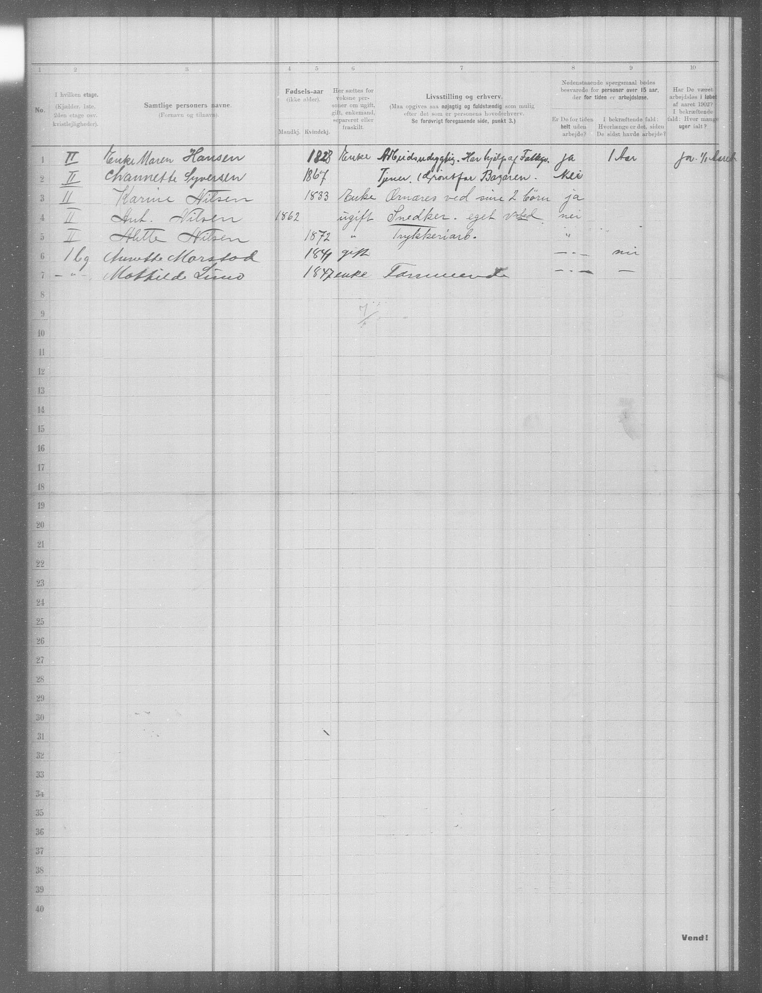 OBA, Municipal Census 1902 for Kristiania, 1902, p. 6252