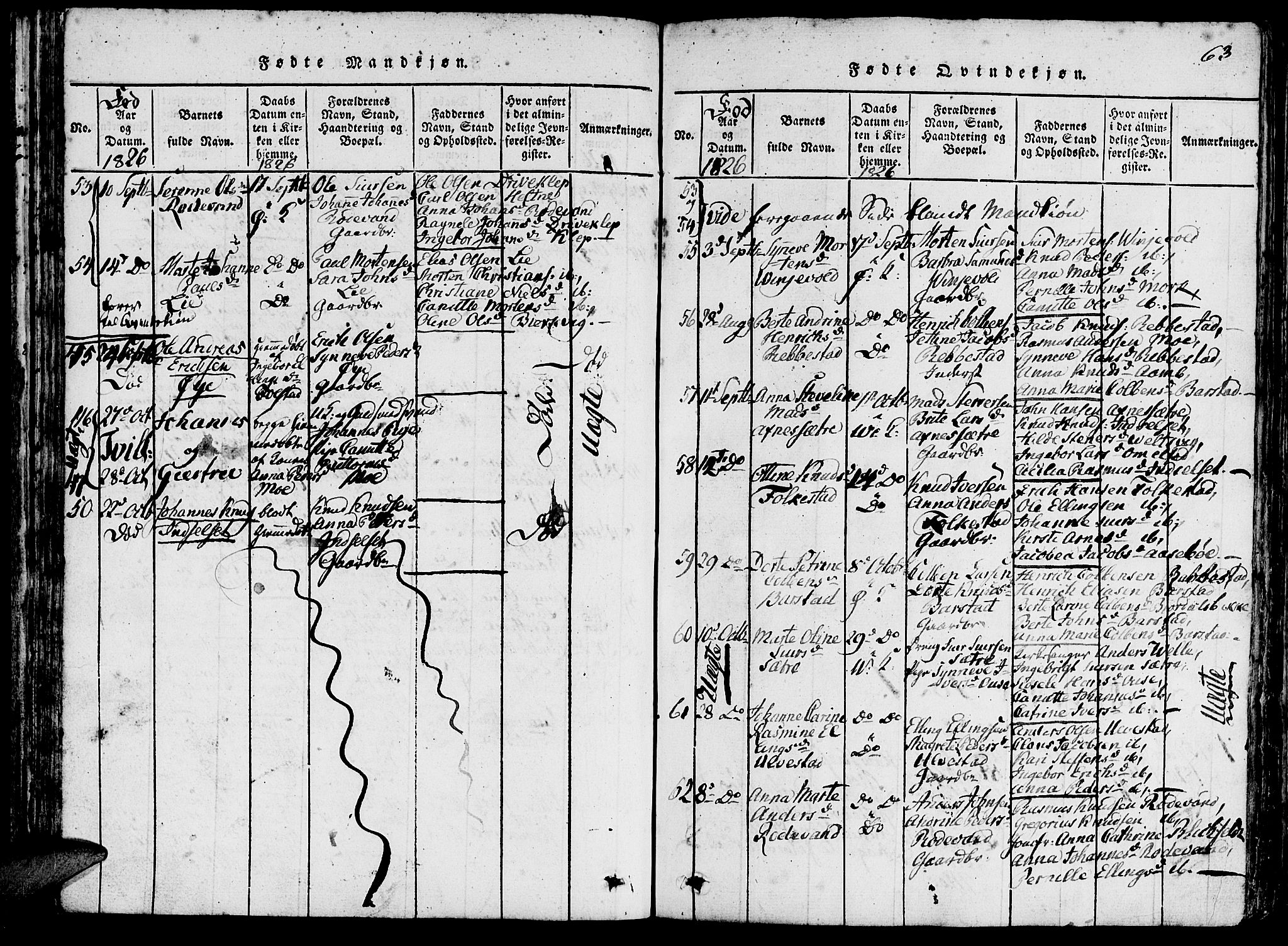 Ministerialprotokoller, klokkerbøker og fødselsregistre - Møre og Romsdal, SAT/A-1454/511/L0138: Parish register (official) no. 511A05, 1817-1832, p. 63