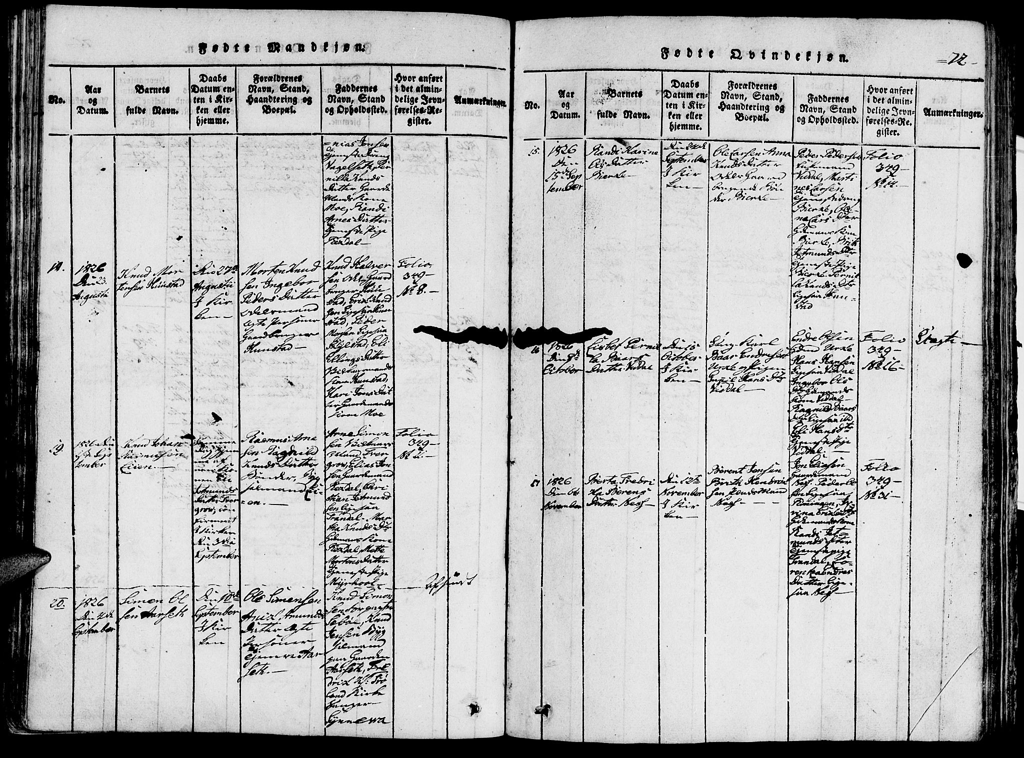 Ministerialprotokoller, klokkerbøker og fødselsregistre - Møre og Romsdal, AV/SAT-A-1454/515/L0207: Parish register (official) no. 515A03, 1819-1829, p. 73